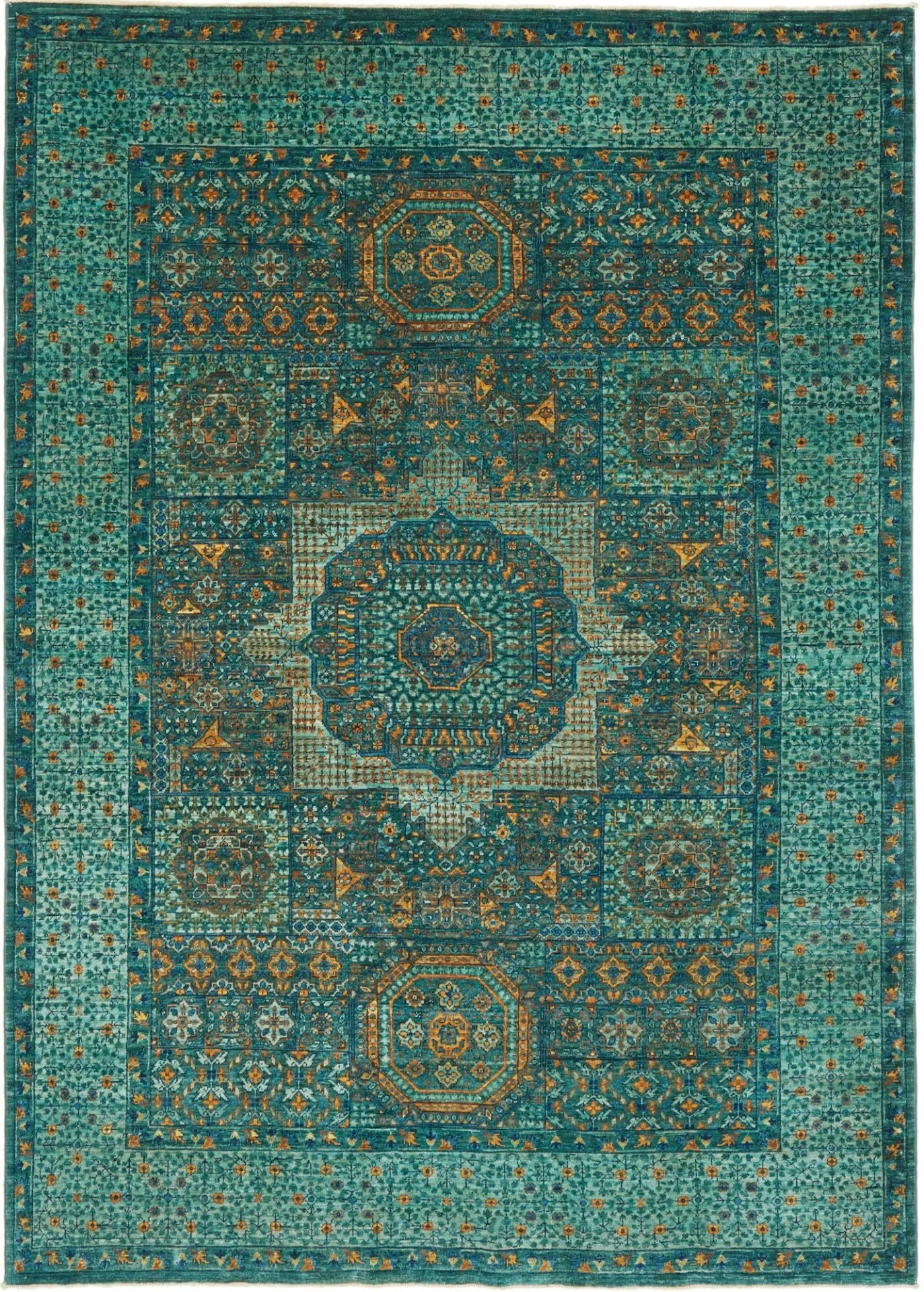 Wool Mamluk Pakistani Rug 170 × 235 cm, hand-knotted