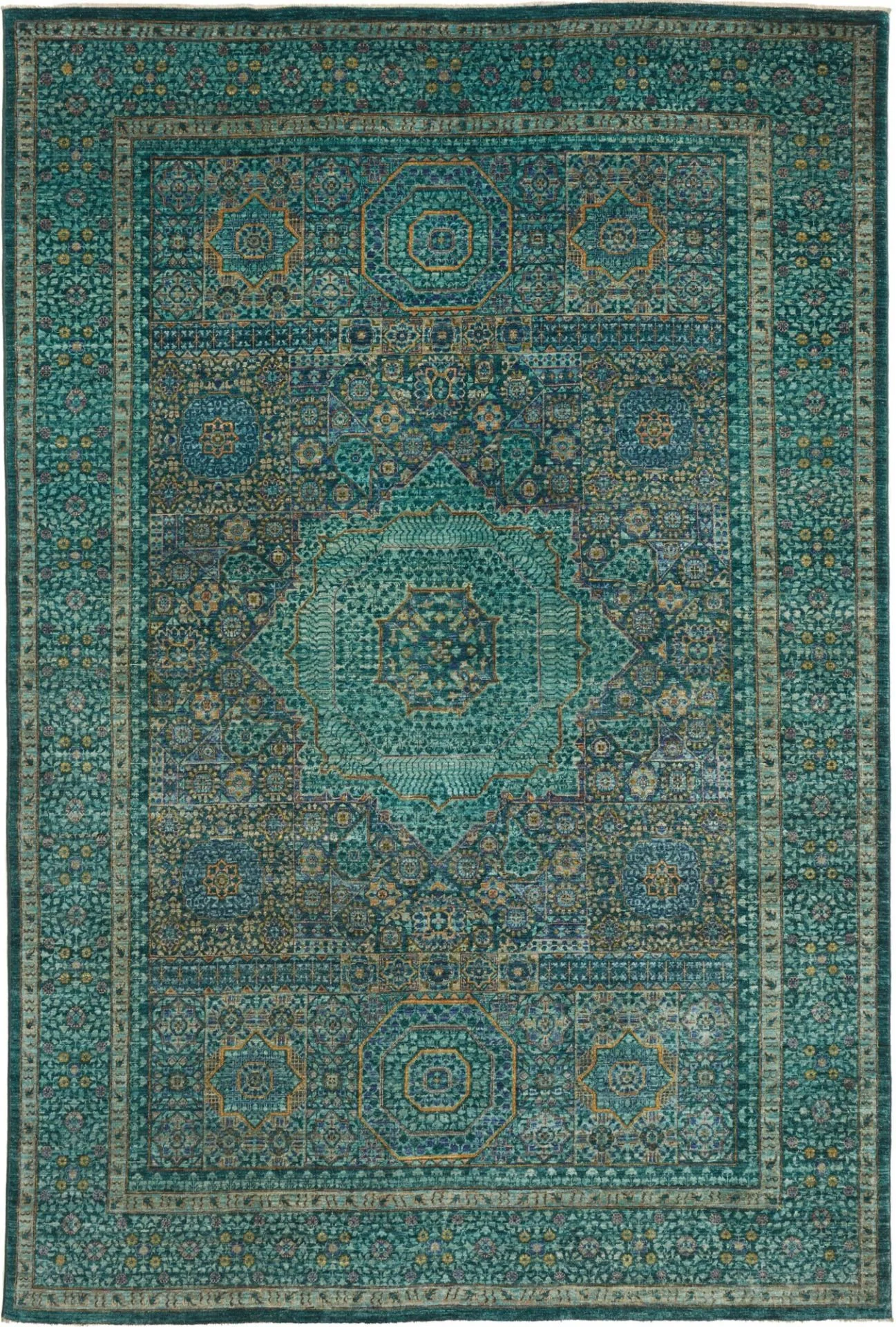 Mamluk Pakistani Rug 202 × 307 cm in Wool, hand-knotted