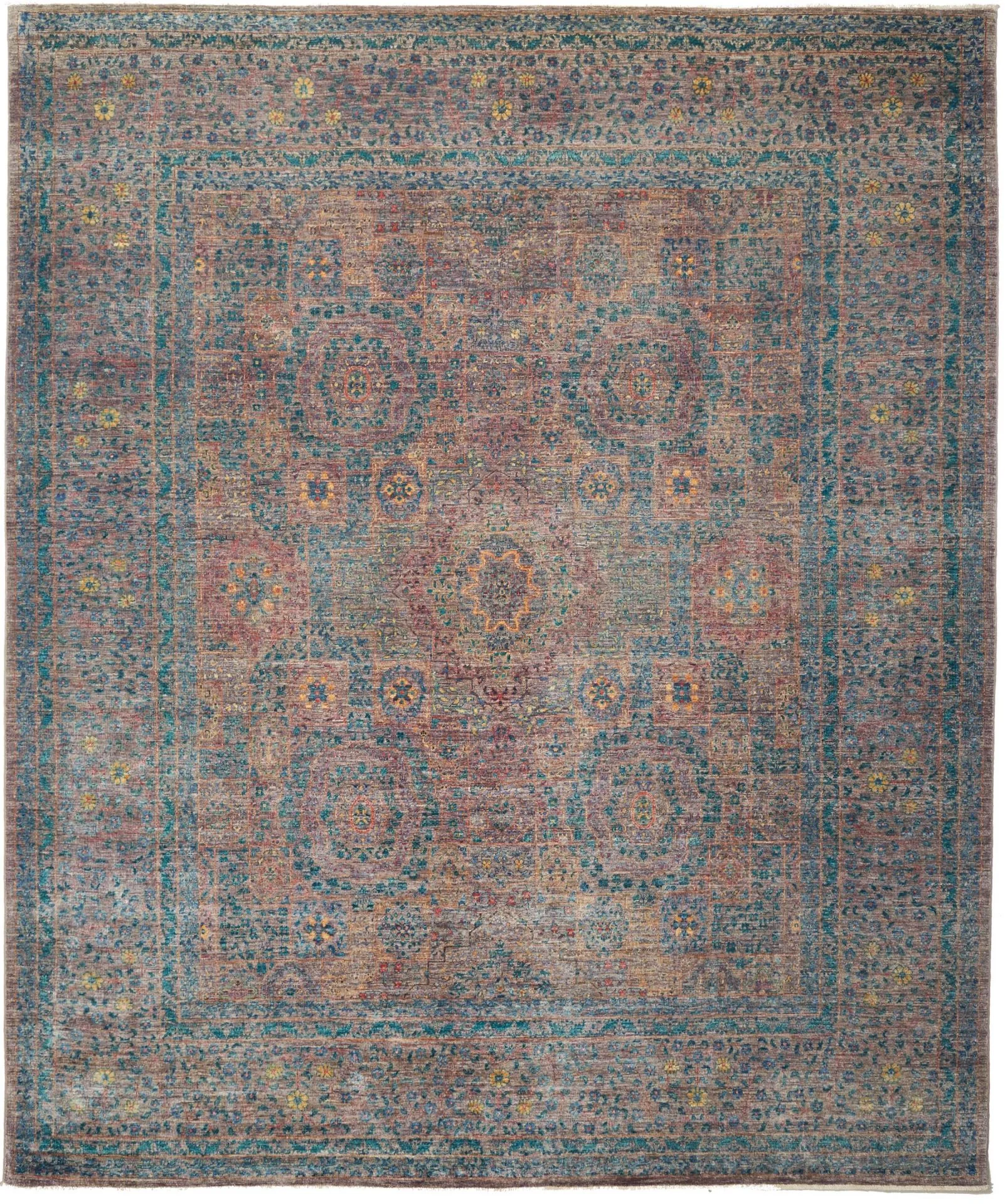 Wool Mamluk Pakistani Rug 255 × 300 cm, hand-knotted