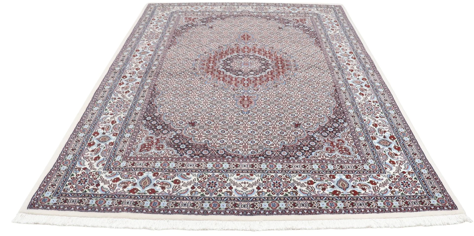 Alternative view of Hand-Knotted Moud Persian Rug, 175 × 247 cm, Wool