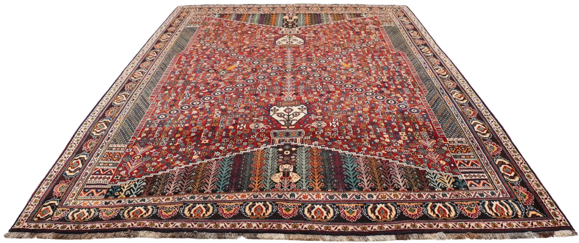 Alternative view of Wool Shiraz Persian Rug 213 × 302 cm, hand-knotted