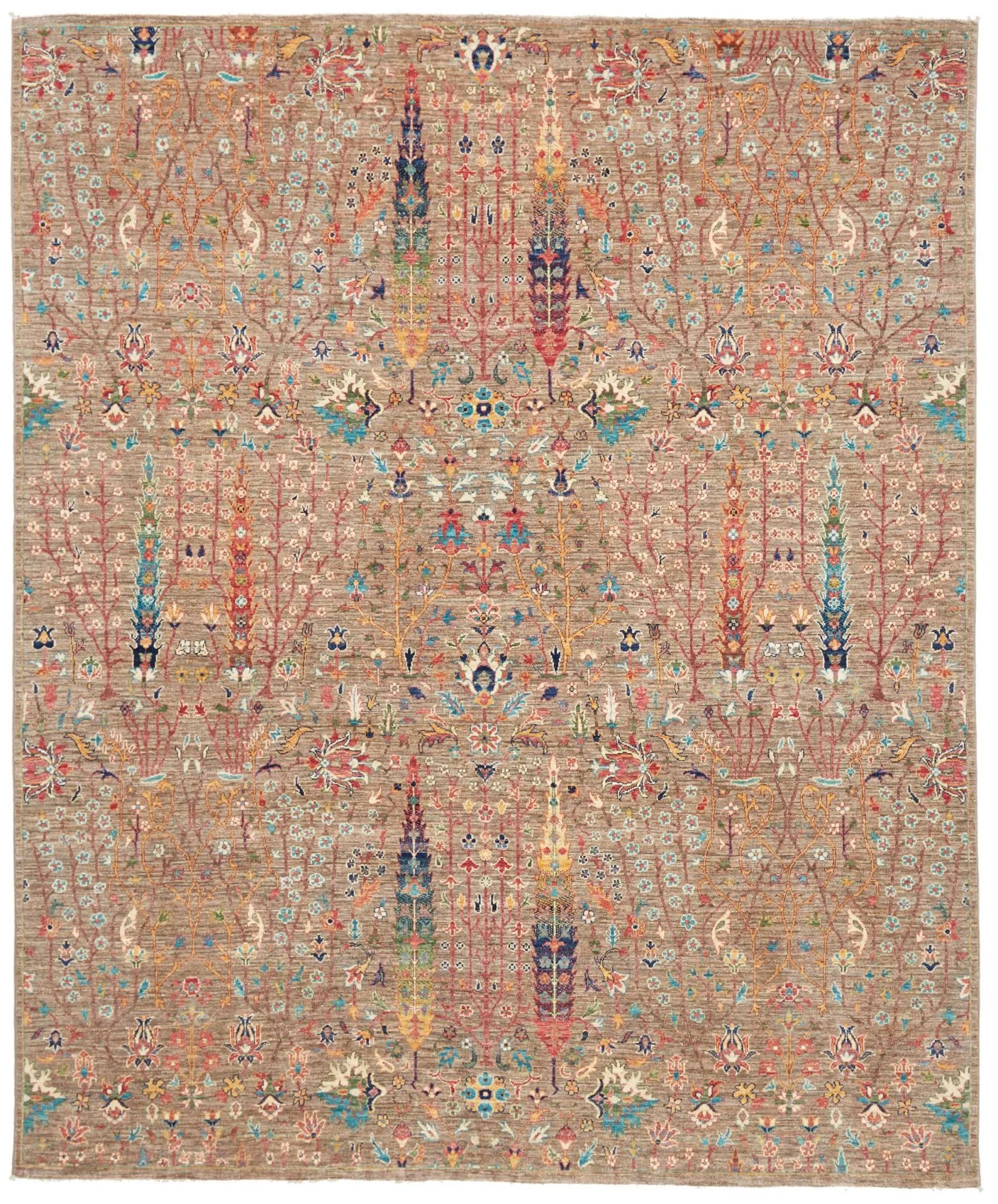 Wool Samarkand Pakistani Rug 202 × 243 cm, hand-knotted