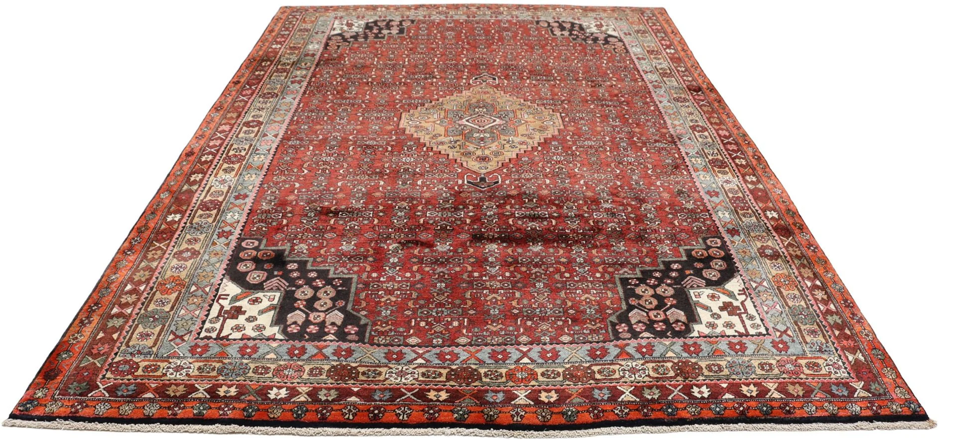 Alternative view of Hand-Knotted Bijar Persian Rug, 203 × 300 cm, Wool