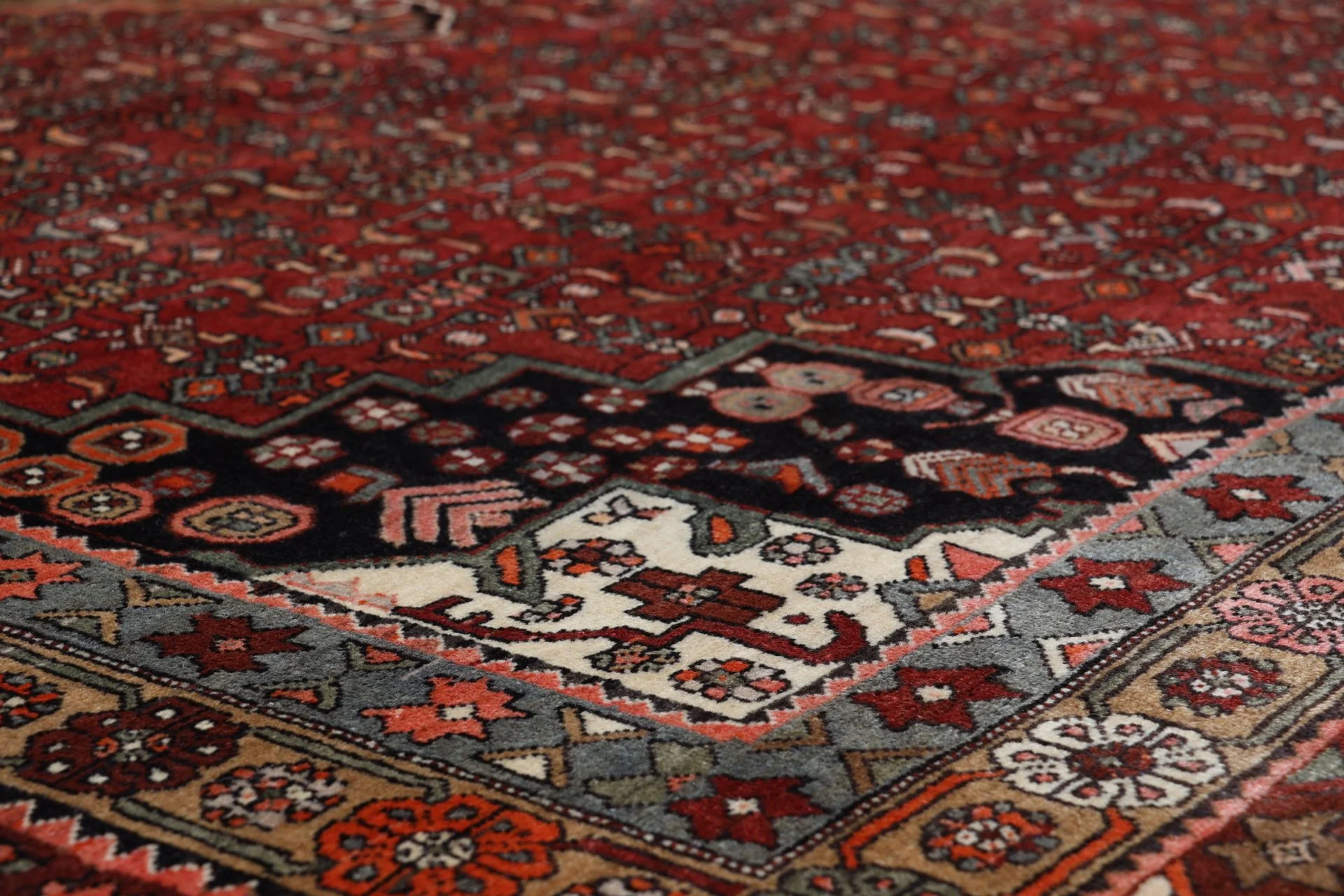 Hand-Knotted Bijar Persian Rug, 203 × 300 cm, Wool - Image 5