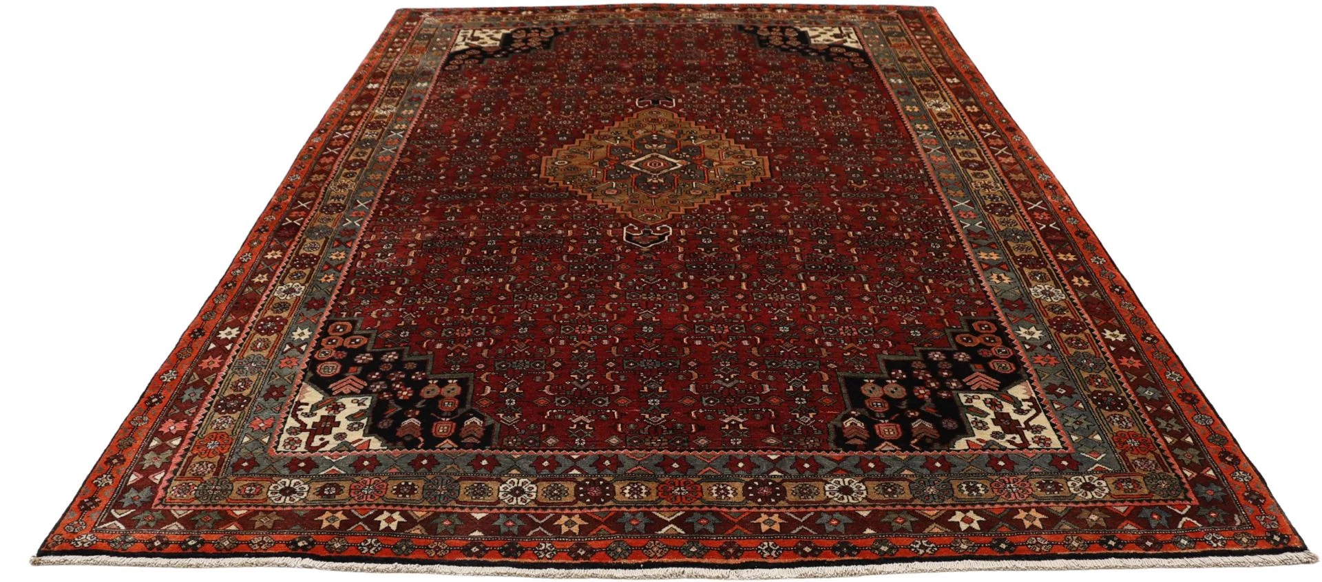 Hand-Knotted Bijar Persian Rug, 203 × 300 cm, Wool - Image 7