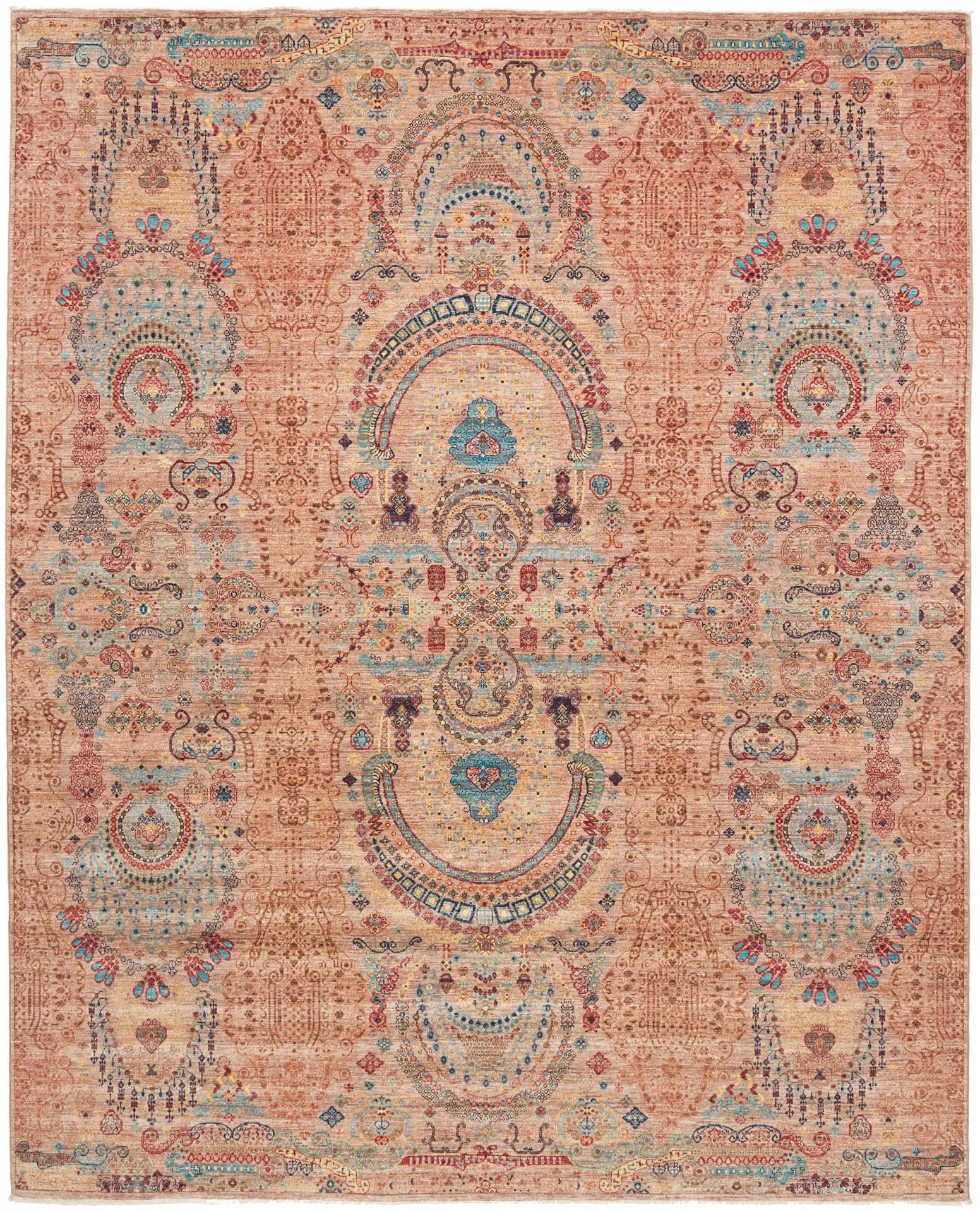 Hand-Knotted Samarkand Pakistani Rug, 249 × 308 cm, Wool