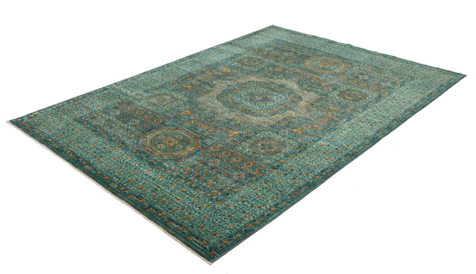 Alternative view of Wool Mamluk Pakistani Rug 170 × 235 cm, hand-knotted