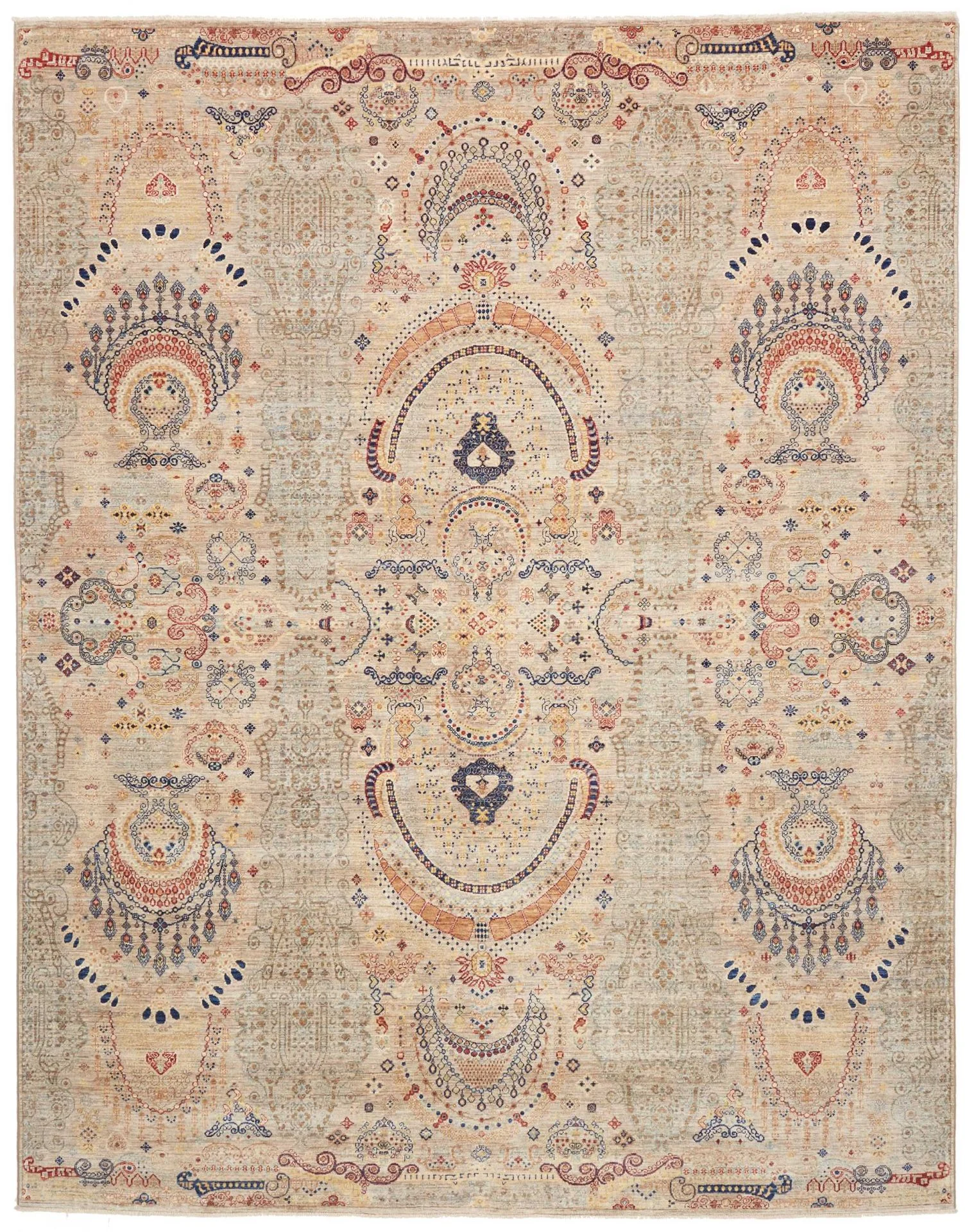 Hand-Knotted Samarkand Pakistani Rug, 243 × 303 cm, Wool