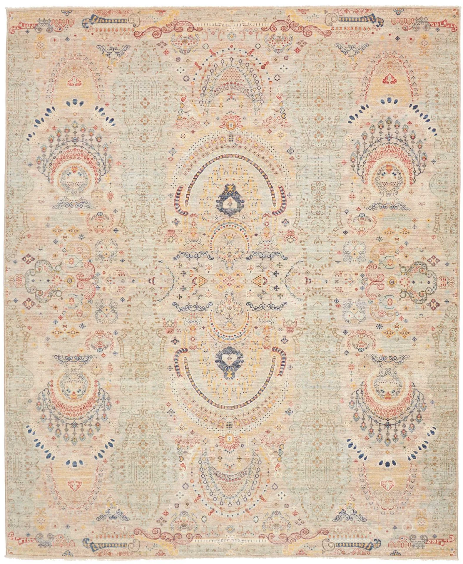 Hand-Knotted Samarkand Pakistani Rug, 248 × 305 cm, Wool