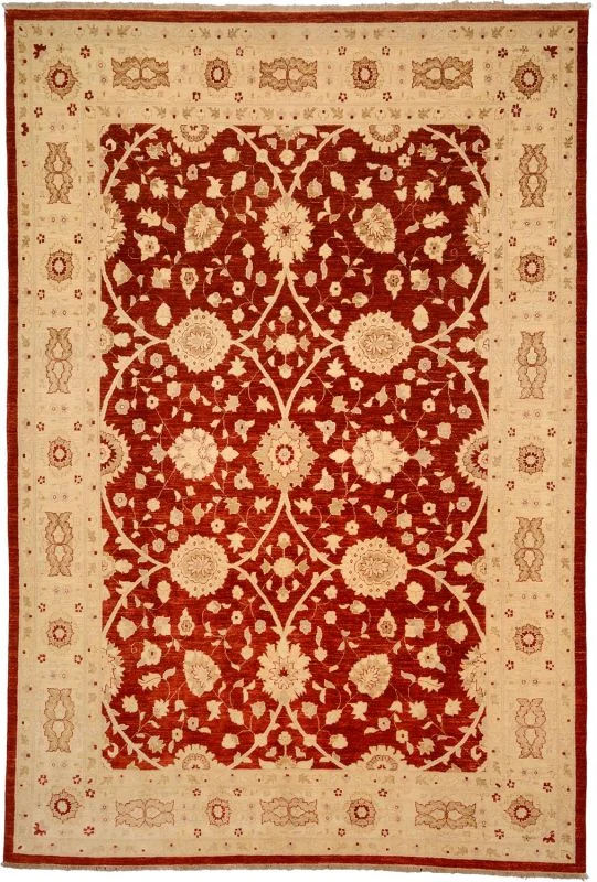 Hand-Knotted Ziegler Pakistani Rug, 265 × 392 cm, Wool