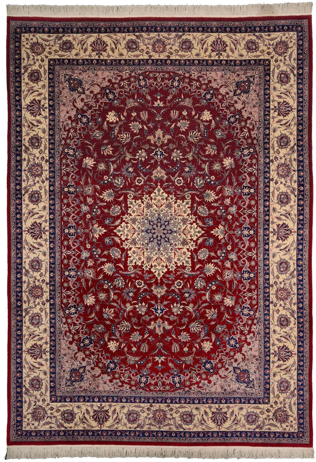 Hand-Knotted Isfahan Chinese Rug, 257 × 364 cm, Wool