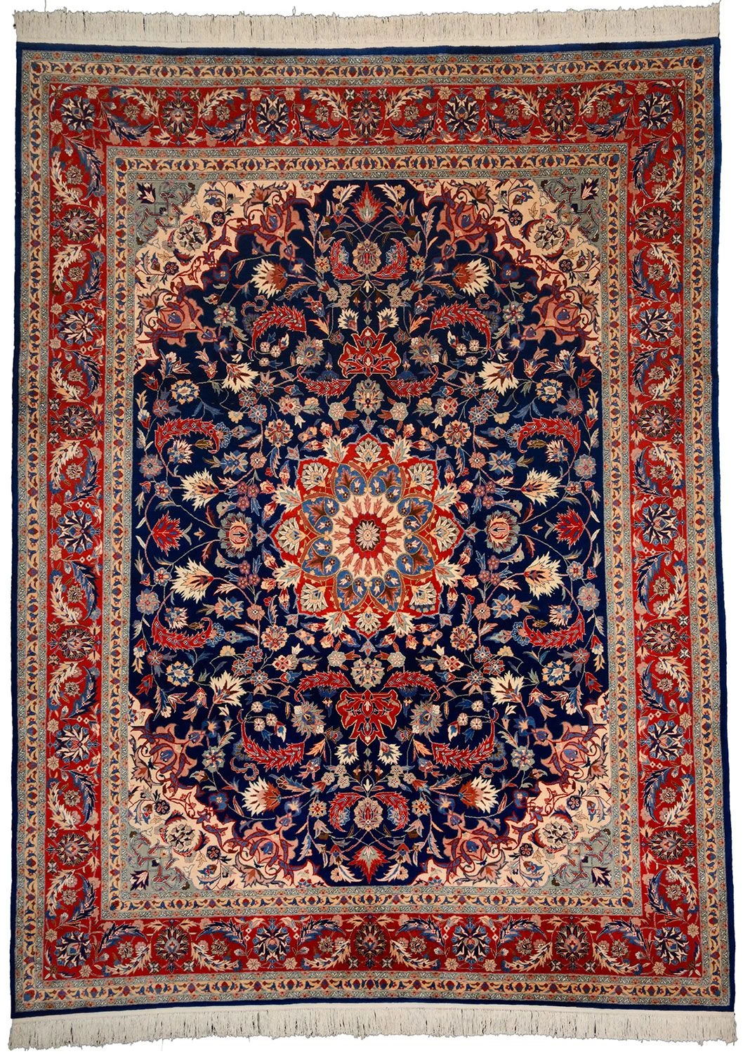 Hand-Knotted Isfahan Chinese Rug, 273 × 365 cm, Wool