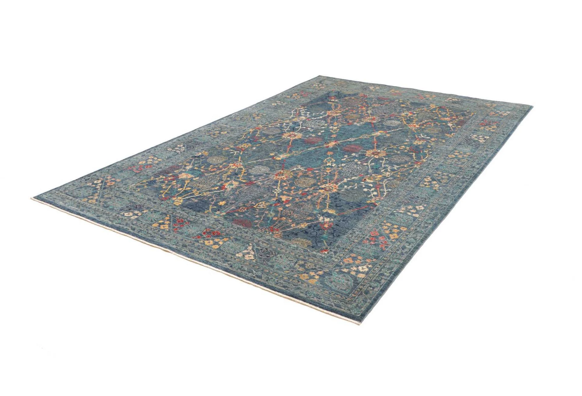 Alternative view of Wool Samarkand Pakistani Rug 203 × 296 cm, hand-knotted