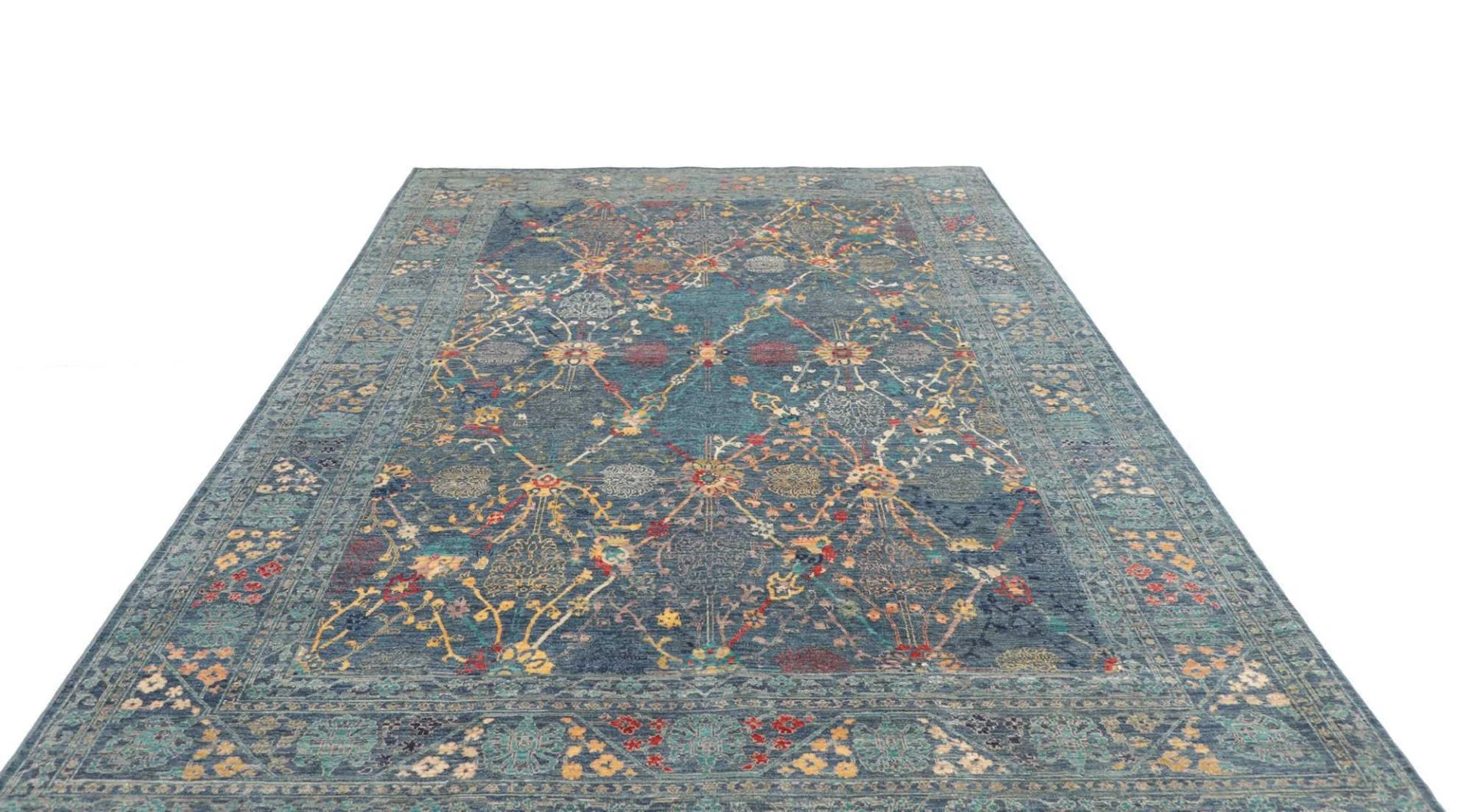 Wool Samarkand Pakistani Rug 203 × 296 cm, hand-knotted - Image 4