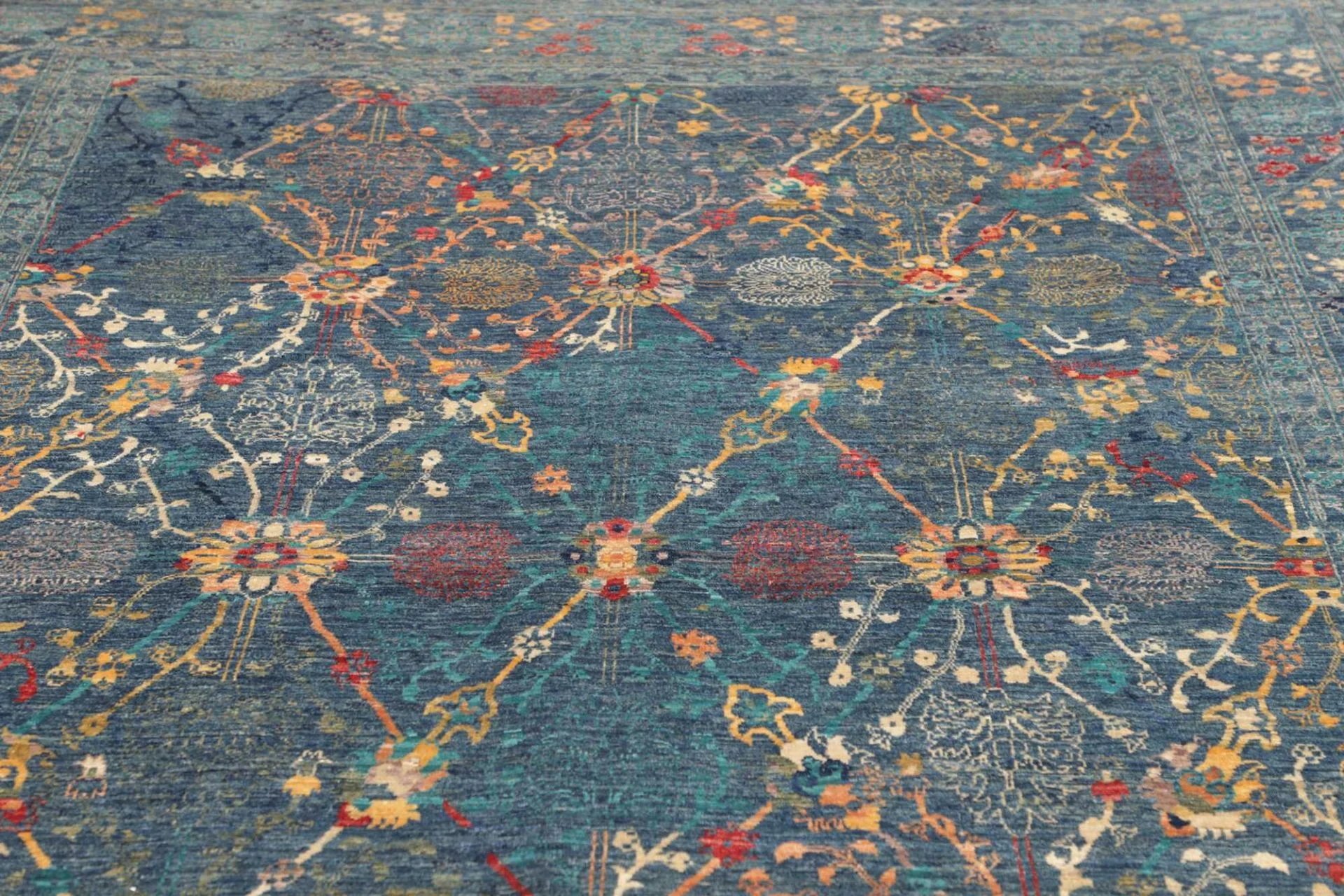 Wool Samarkand Pakistani Rug 203 × 296 cm, hand-knotted - Image 8