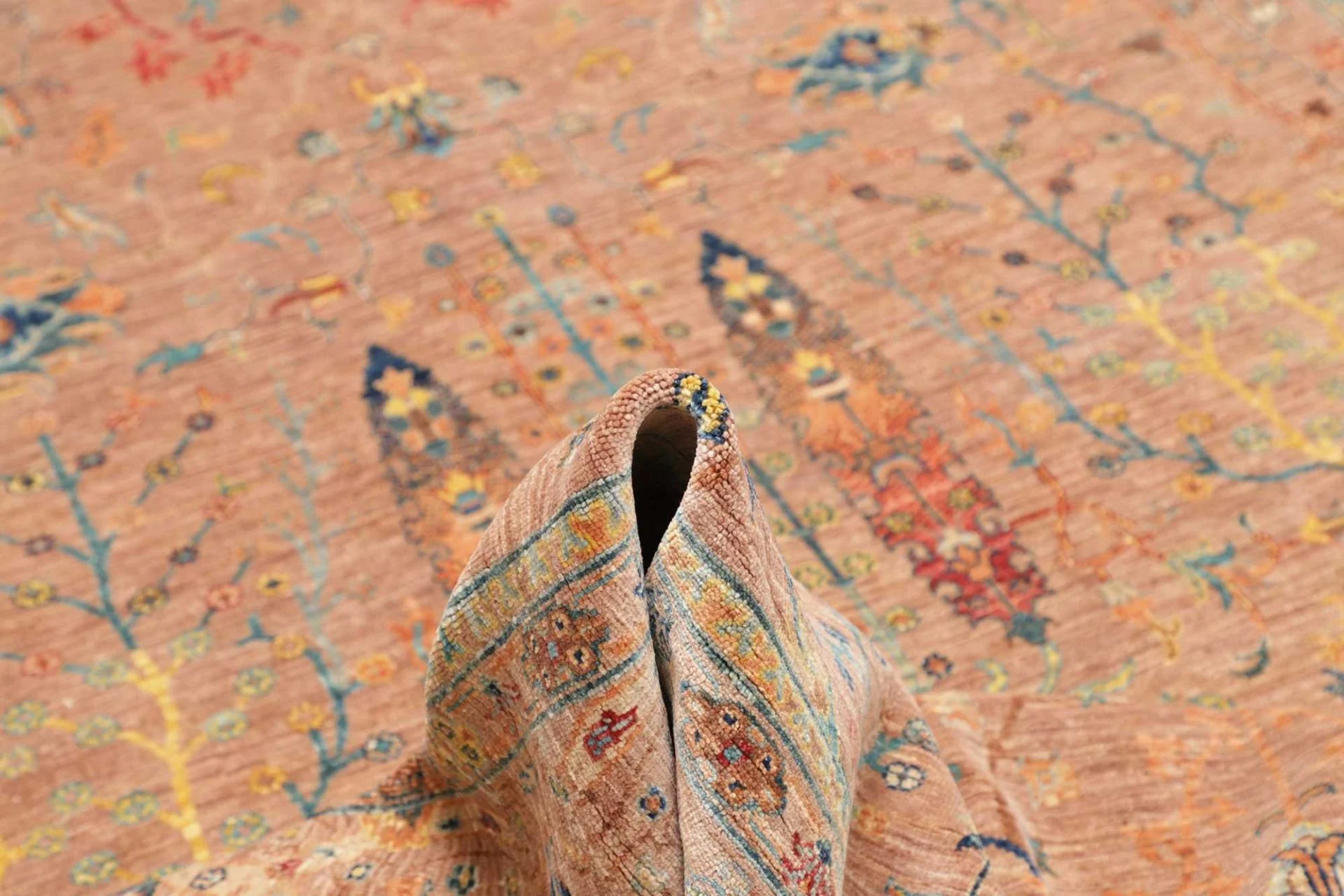 Wool Samarkand Pakistani Rug 203 × 292 cm, hand-knotted - Image 9