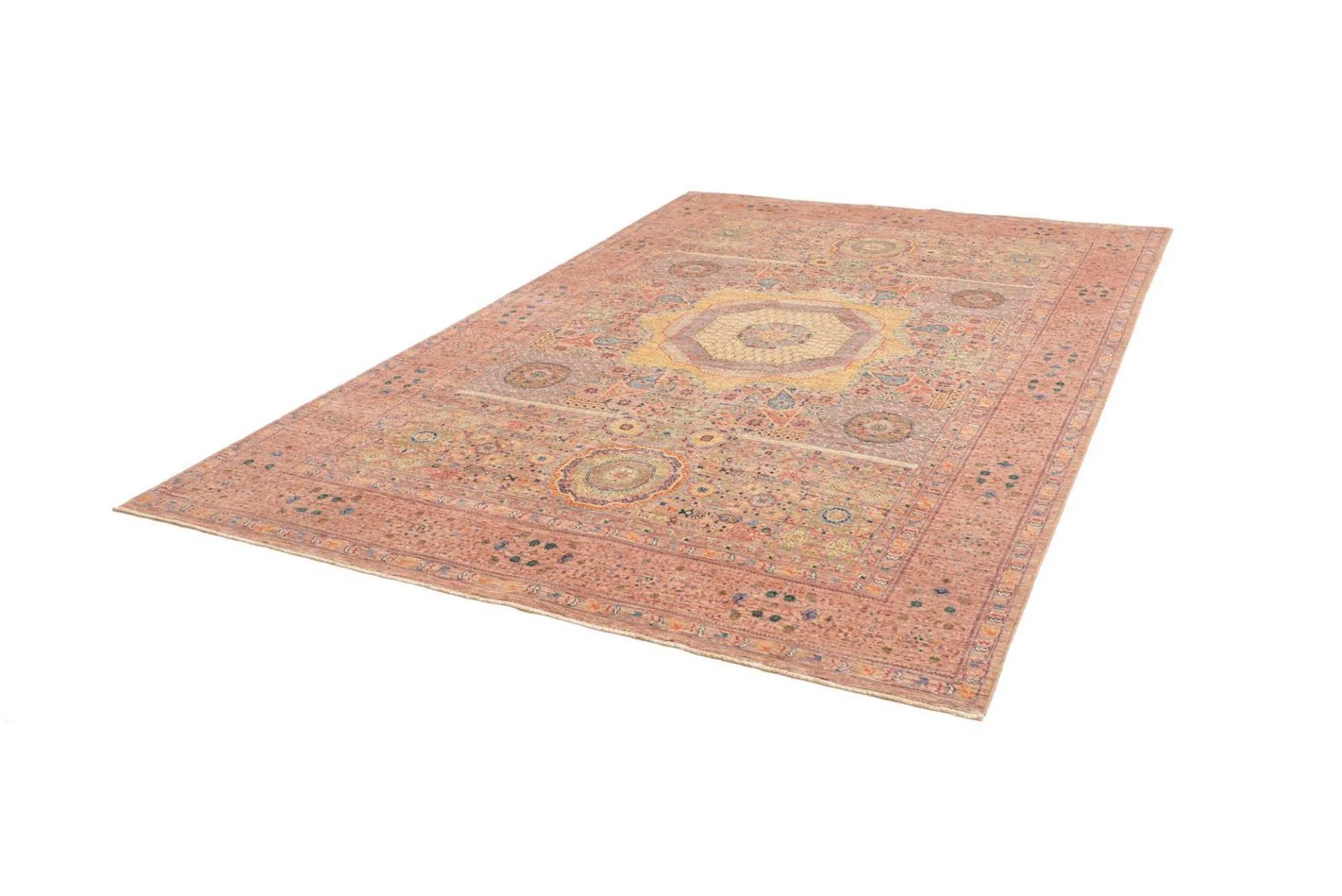 Alternative view of Hand-Knotted Mamluk Pakistani Rug, 206 × 297 cm, Wool