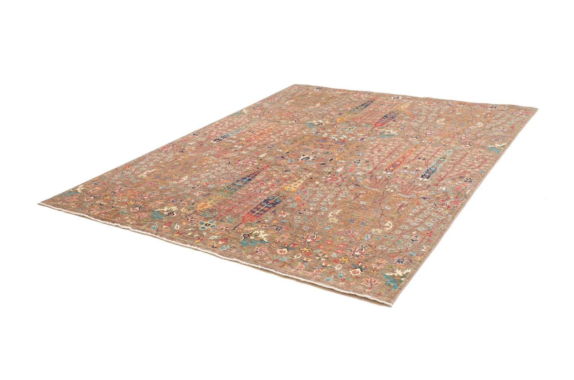 Alternative view of Wool Samarkand Pakistani Rug 202 × 243 cm, hand-knotted