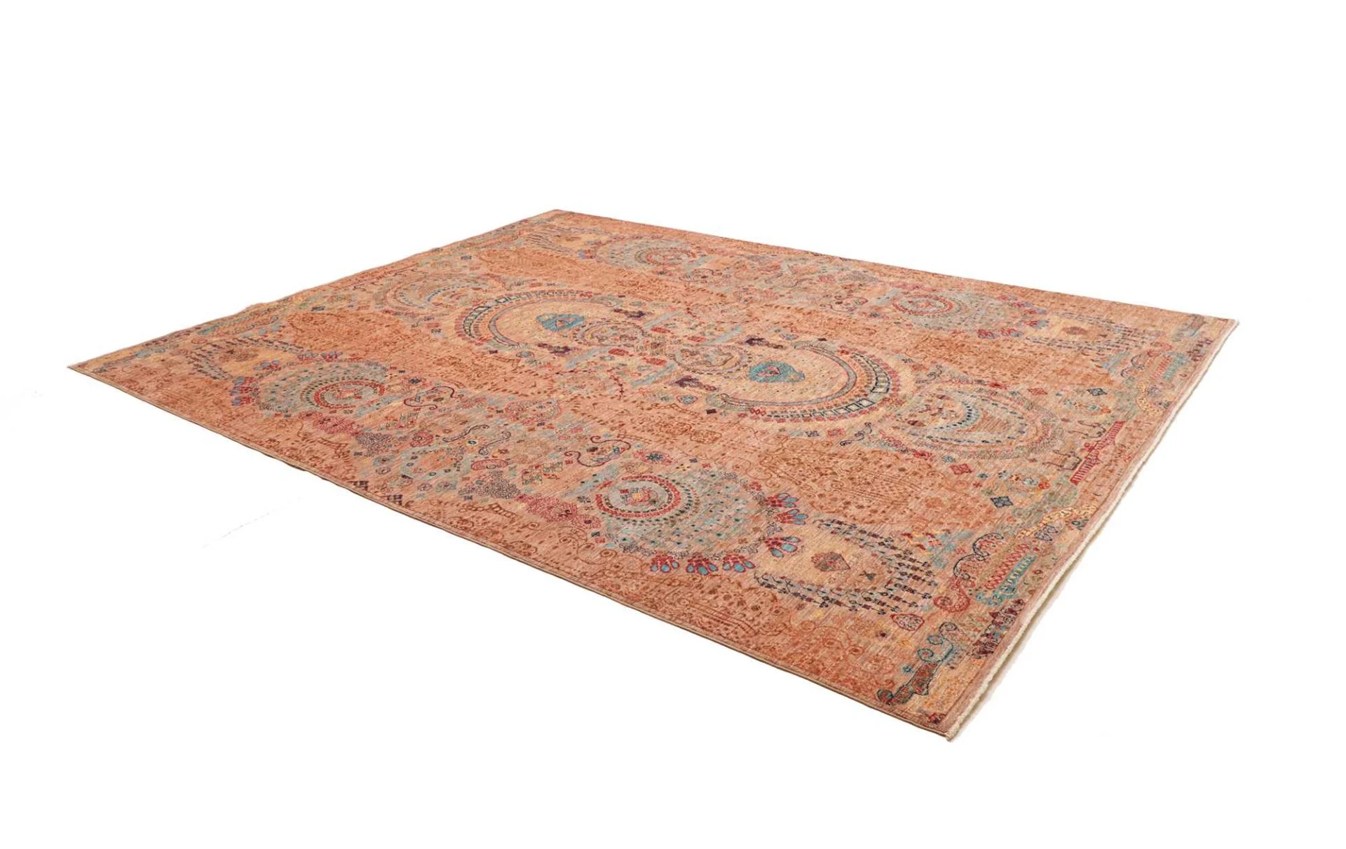 Hand-Knotted Samarkand Pakistani Rug, 249 × 308 cm, Wool - Image 3