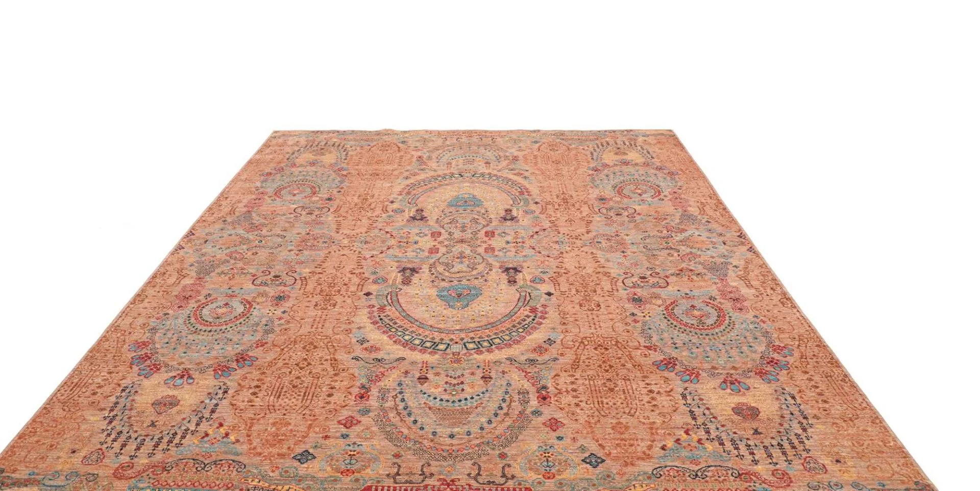 Hand-Knotted Samarkand Pakistani Rug, 249 × 308 cm, Wool - Image 4