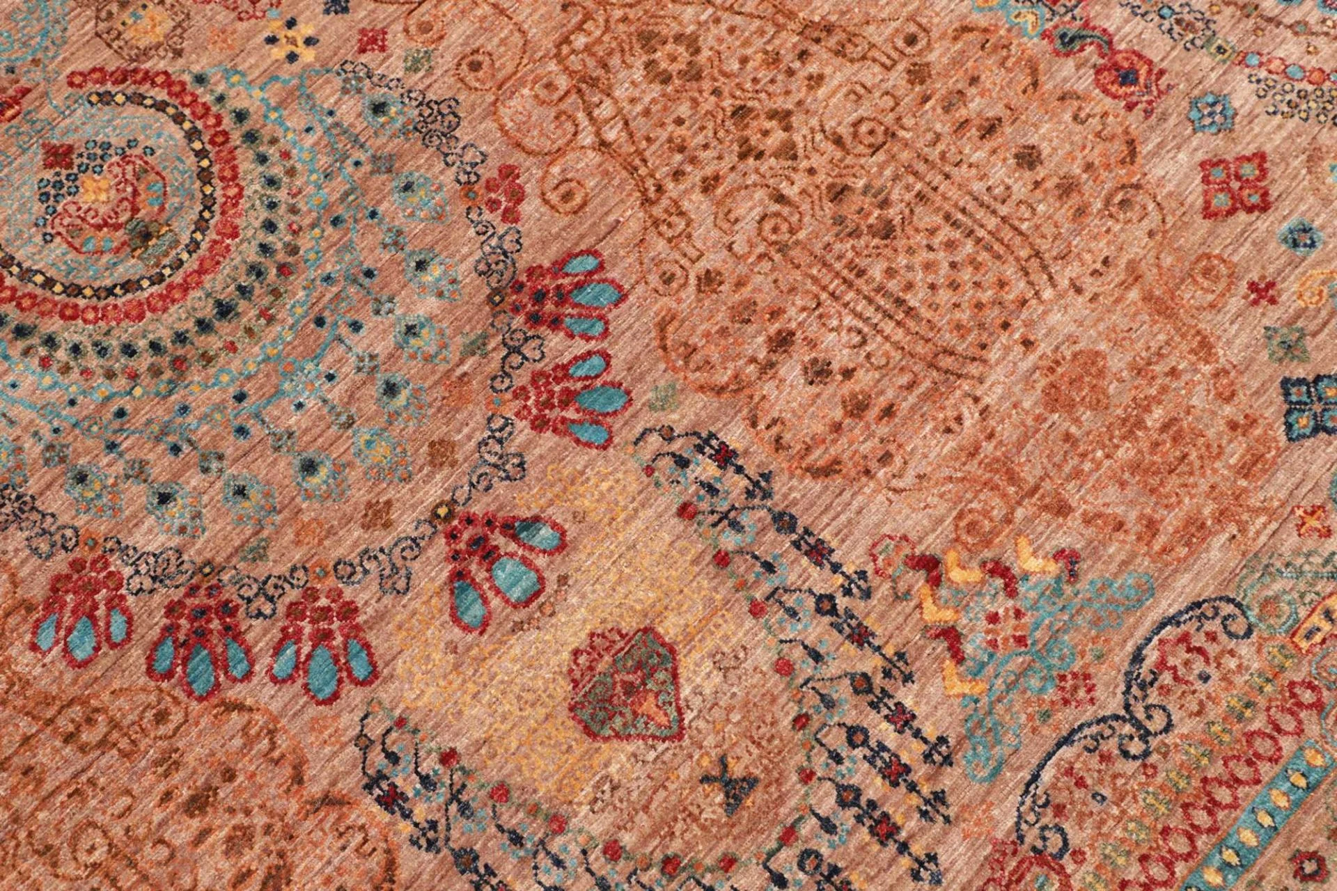 Hand-Knotted Samarkand Pakistani Rug, 249 × 308 cm, Wool - Image 6