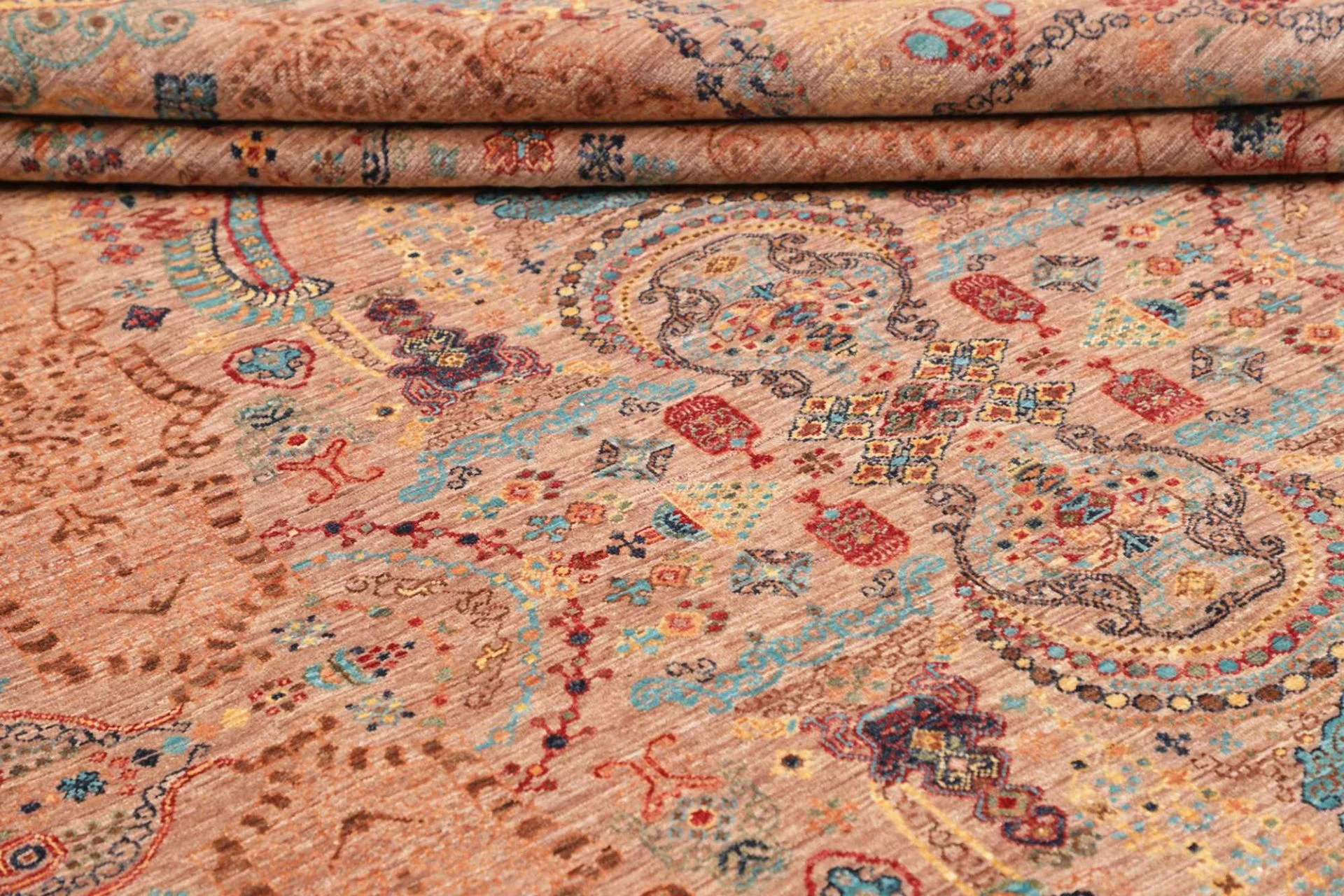 Hand-Knotted Samarkand Pakistani Rug, 249 × 308 cm, Wool - Image 10