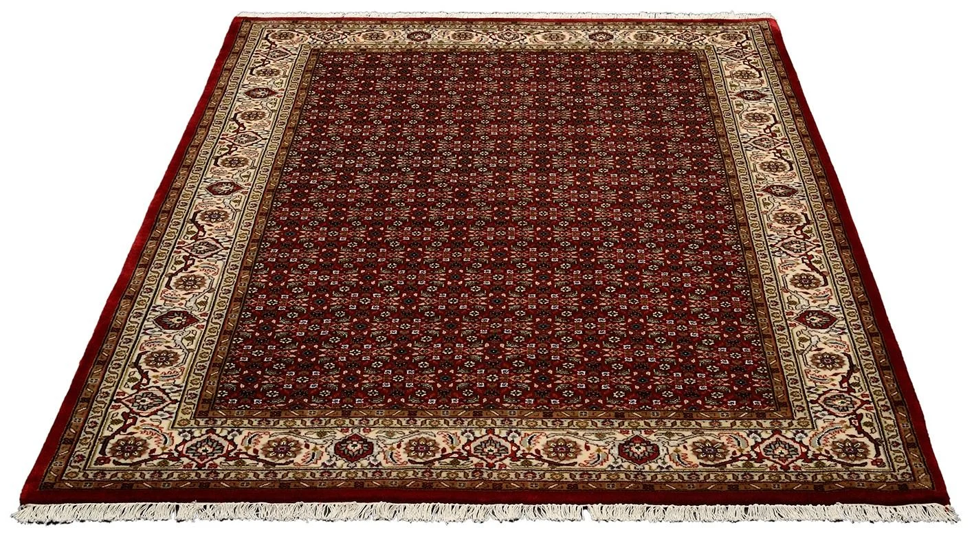 Alternative view of Bijar Indian Rug 176 × 241 cm in Wool & Silk, hand-knotted