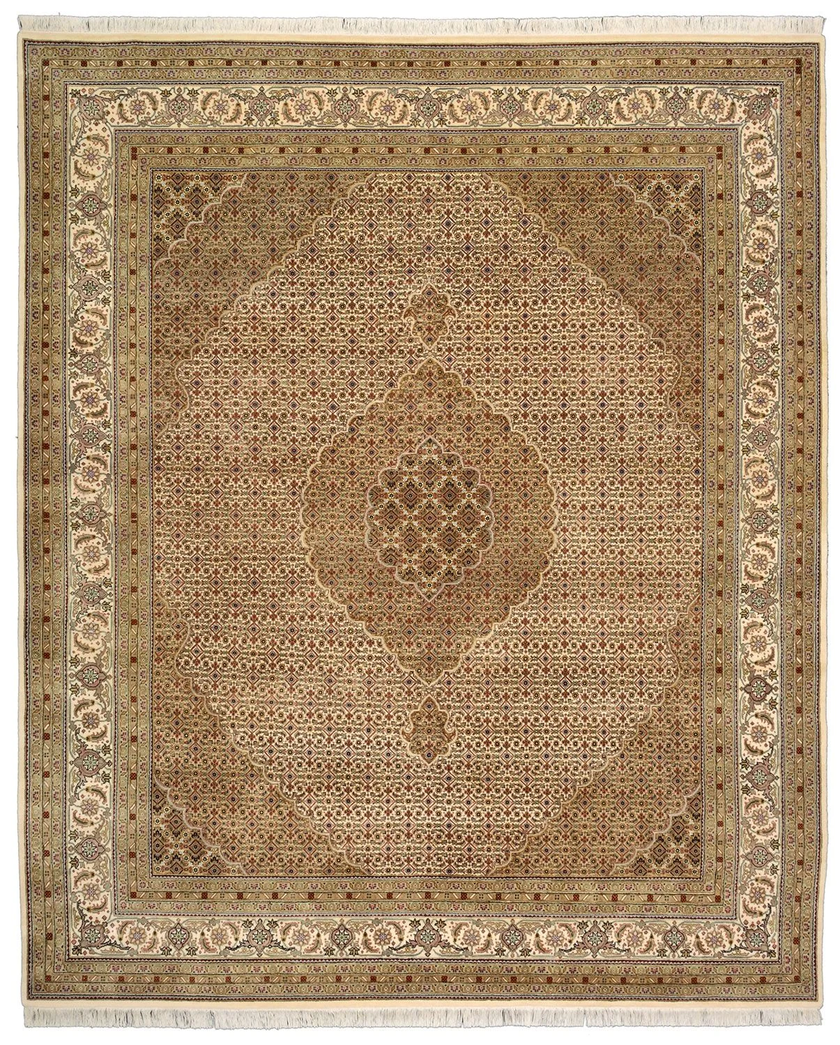 Wool Tabriz Indian Rug 256 × 306 cm, hand-knotted