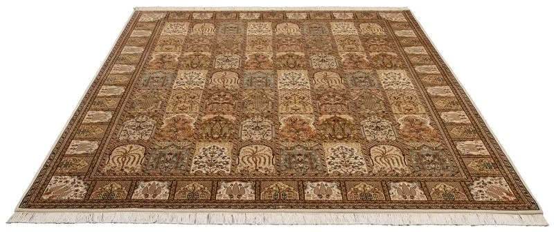 Alternative view of Hand-Knotted Qom Indian Rug, 253 × 305 cm, Wool