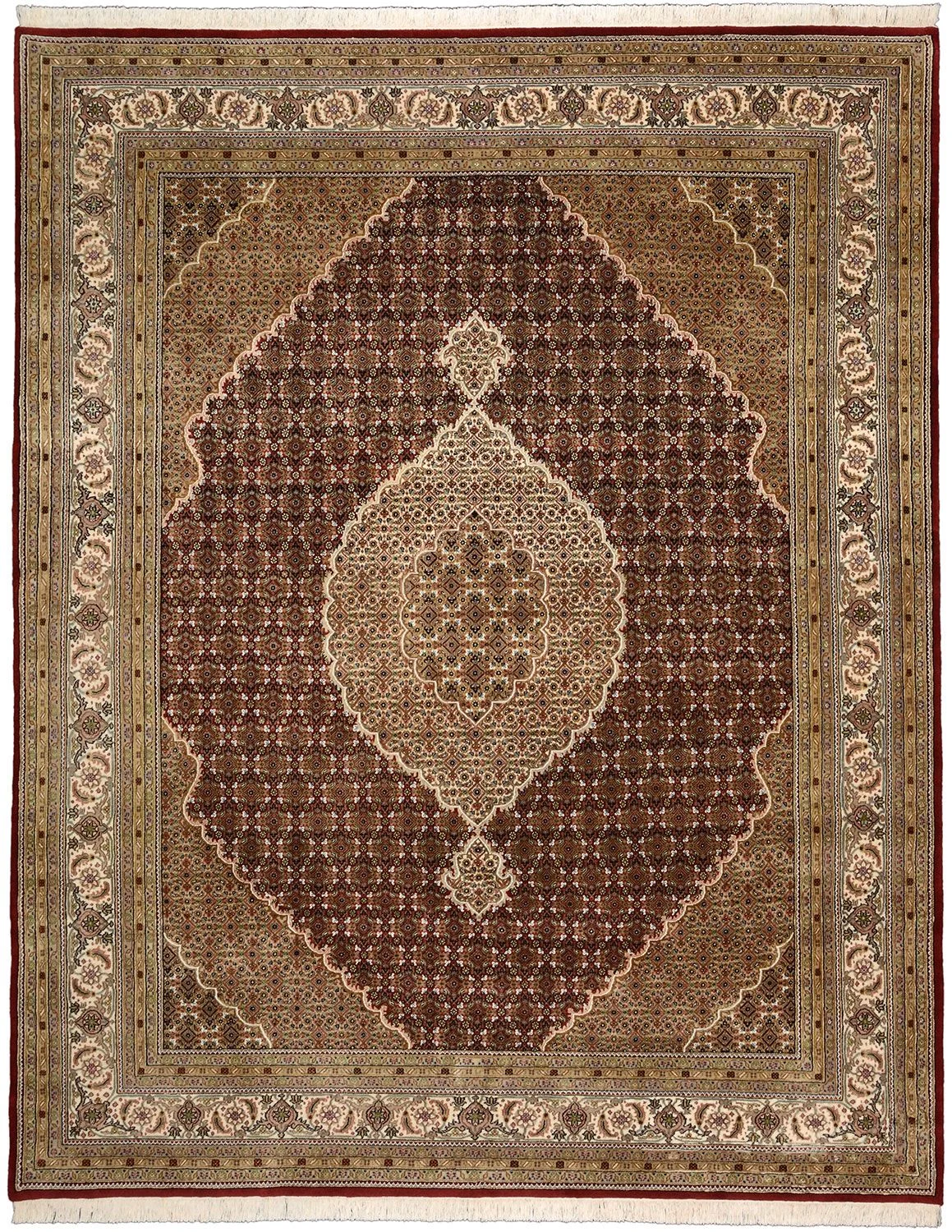 Tabriz Indian Rug 244 × 305 cm in Wool, hand-knotted