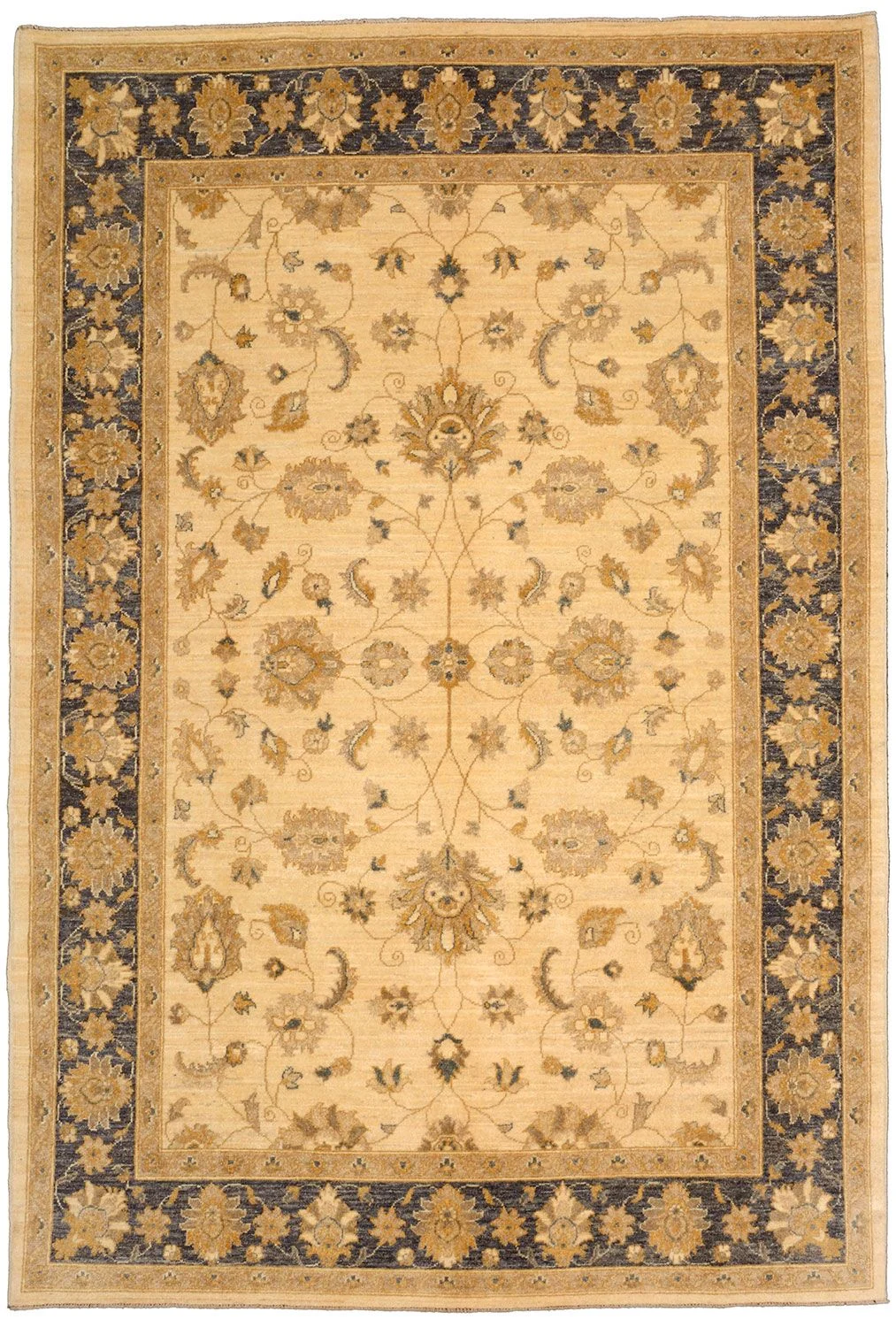 Wool Ziegler Afghan Rug 184 × 273 cm, hand-knotted