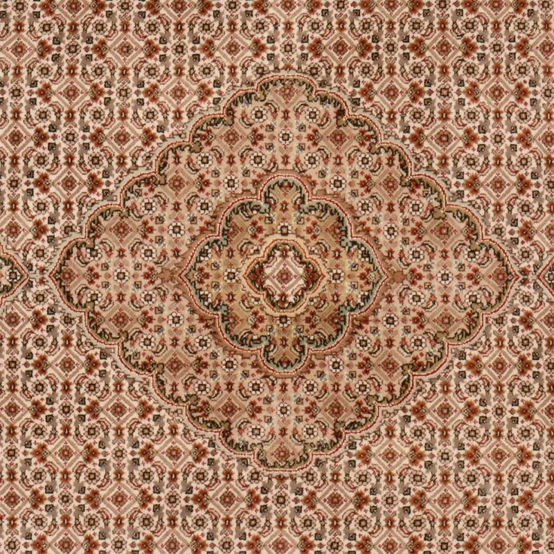 Wool & Silk Tabriz Indian Rug 172 × 244 cm, hand-knotted - Image 4