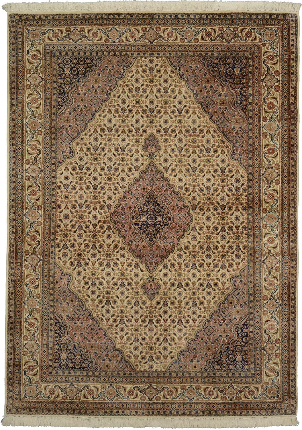 Hand-Knotted Bijar Indian Rug, 171 × 242 cm, Wool
