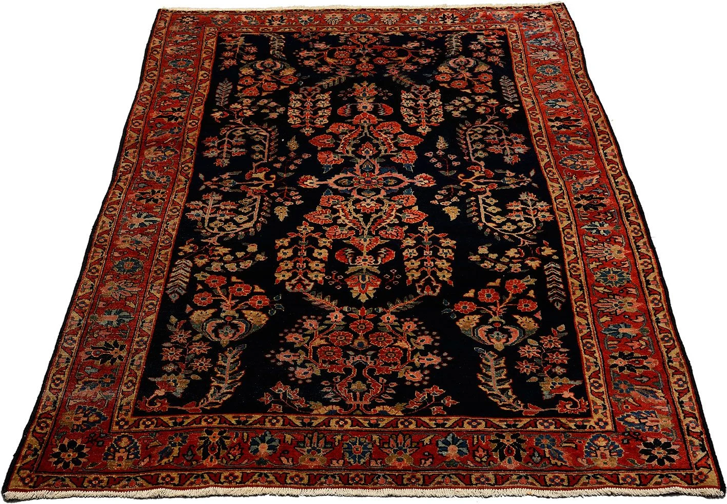 Alternative view of Wool Sarouk Persian Rug 125 × 200 cm, hand-knotted