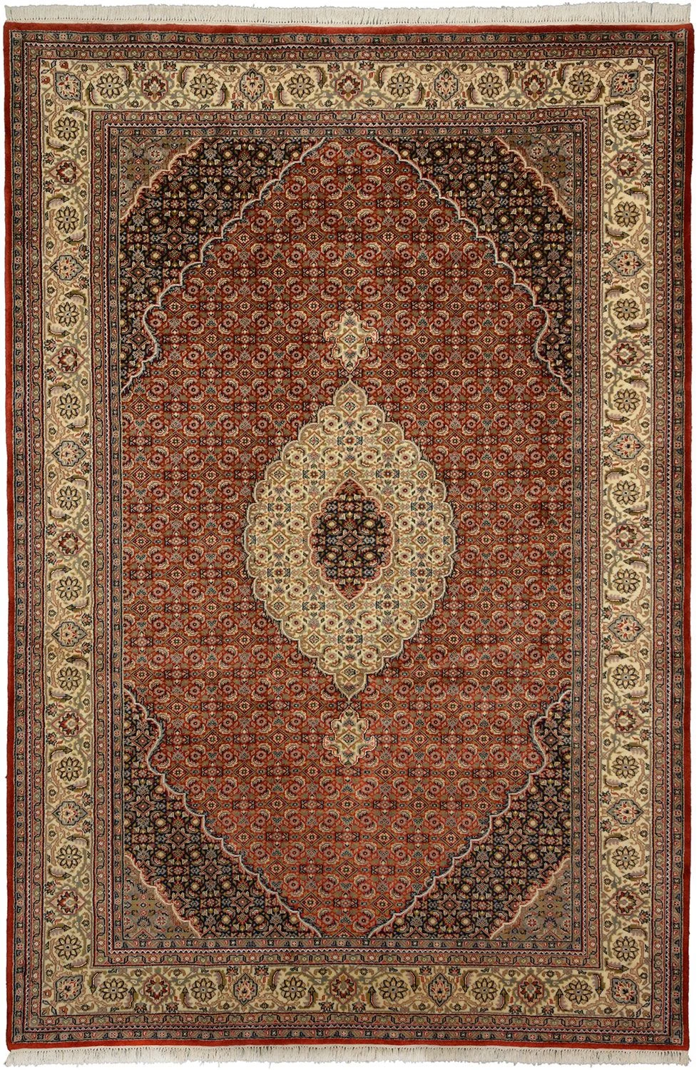 Tabriz Indian Rug 204 × 304 cm in Wool, hand-knotted