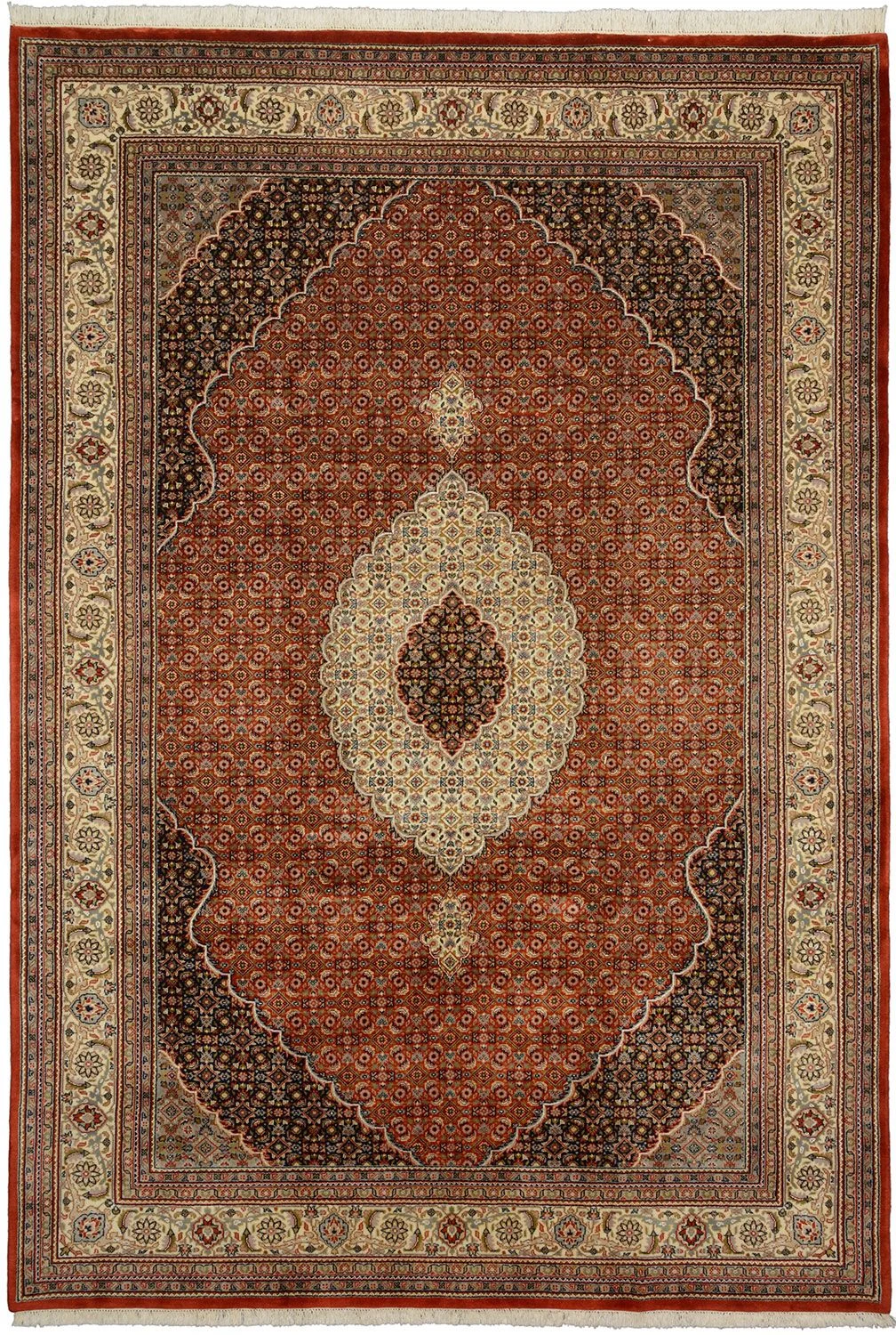 Hand-Knotted Tabriz Indian Rug, 247 × 350 cm, Wool