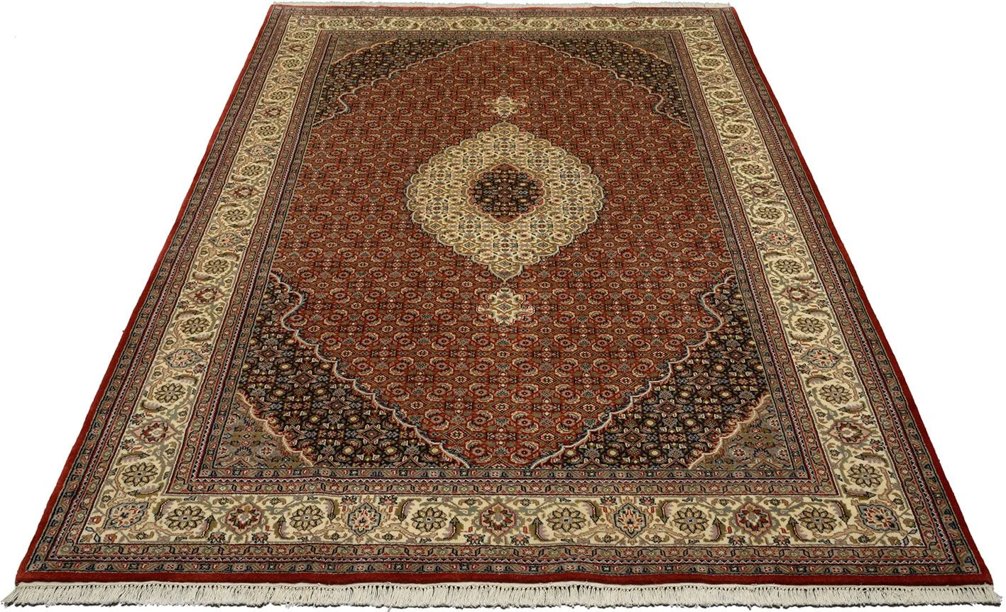 Alternative view of Tabriz Indian Rug 204 × 304 cm in Wool, hand-knotted