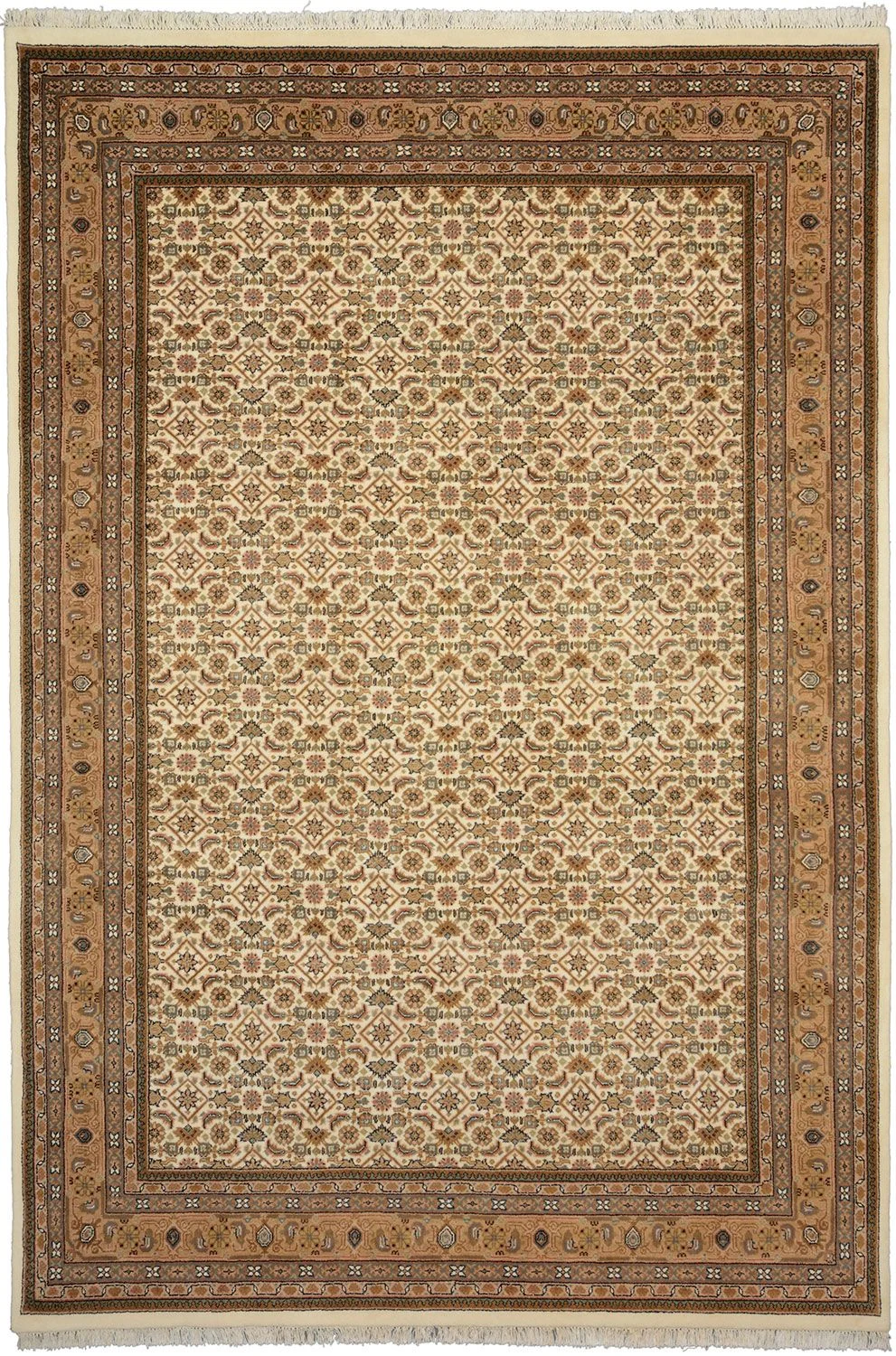 Hand-Knotted Bijar Indian Rug, 199 × 294 cm, Wool