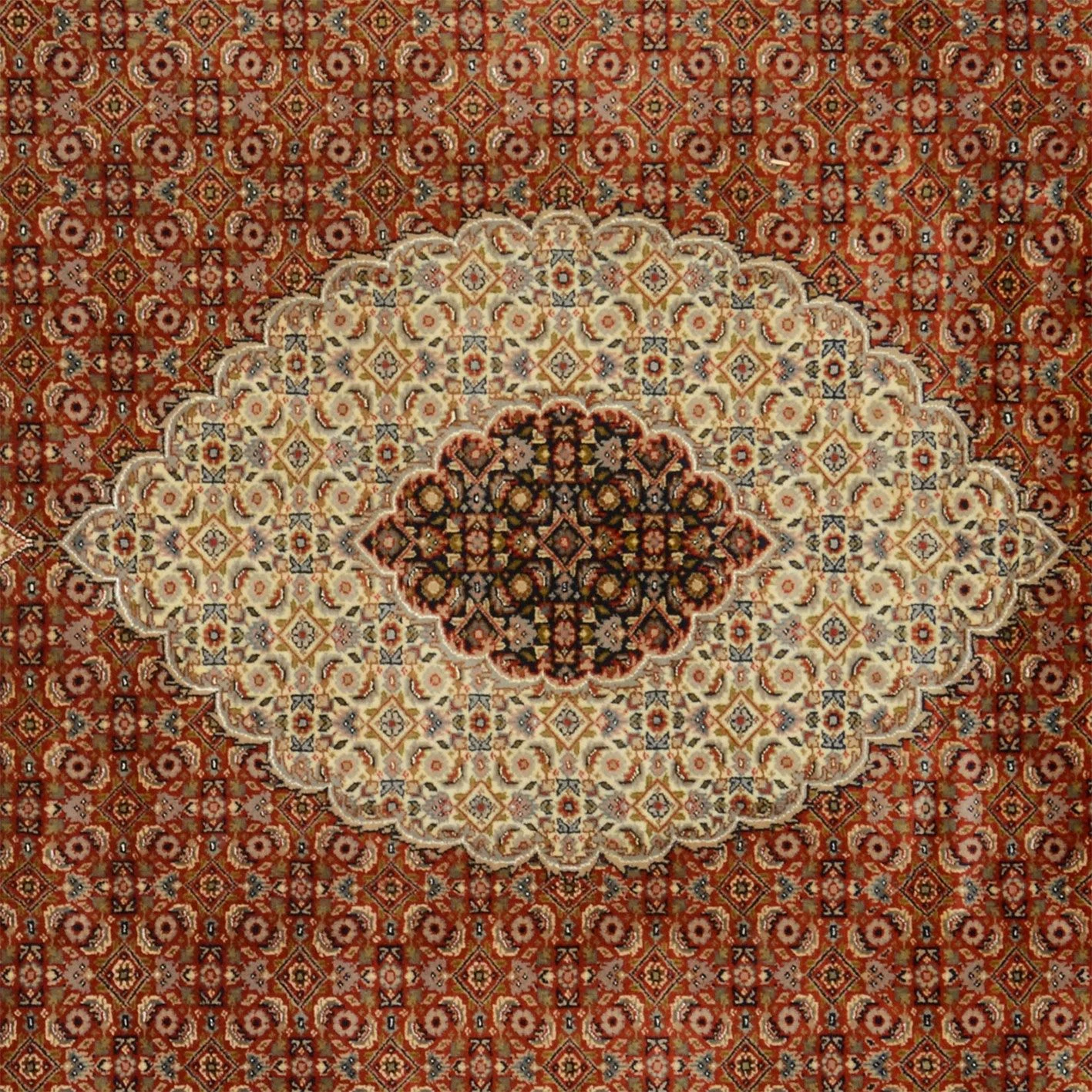 Hand-Knotted Tabriz Indian Rug, 247 × 350 cm, Wool - Image 4
