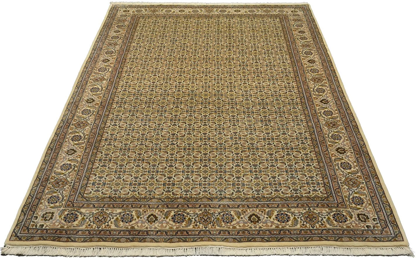 Alternative view of Wool Tabriz Indian Rug 198 × 295 cm, hand-knotted