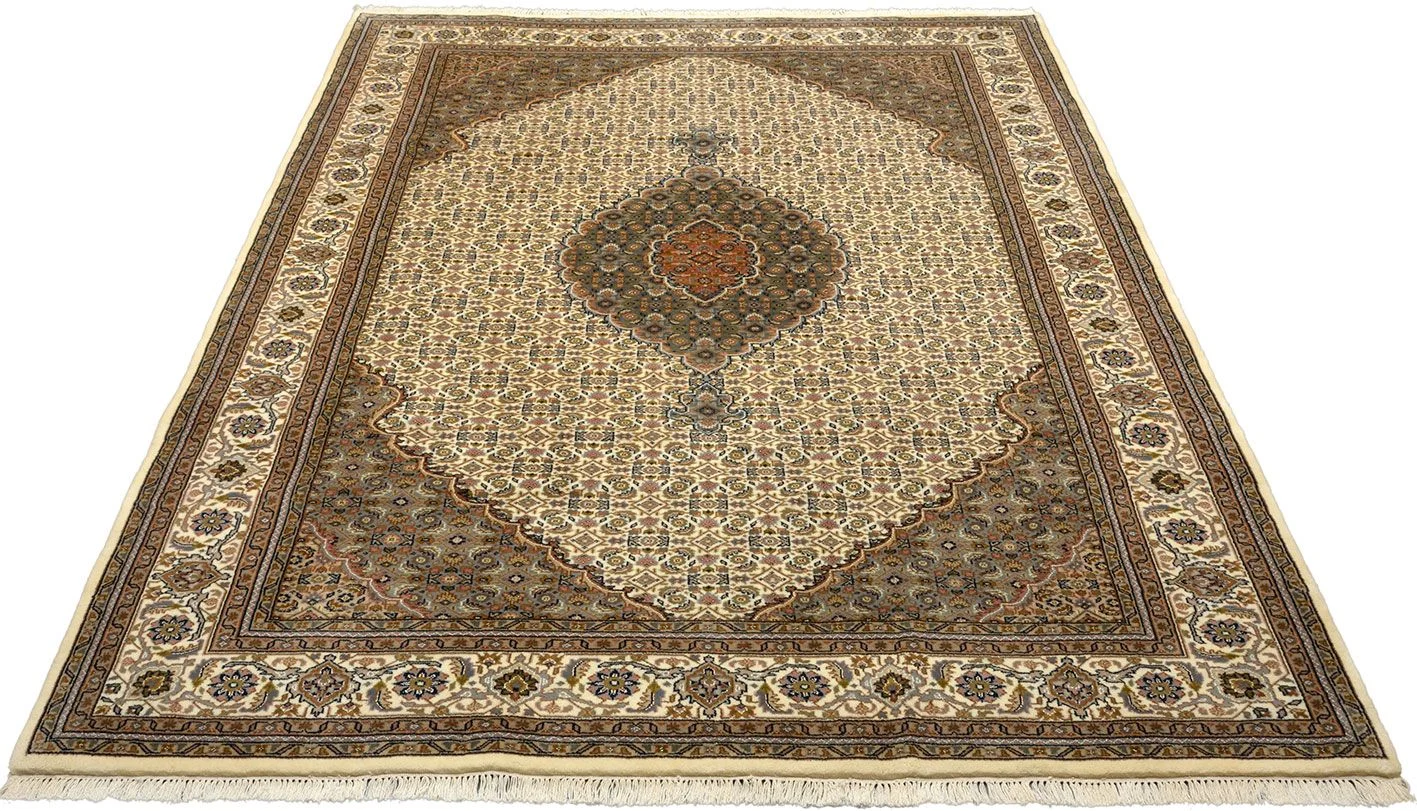 Alternative view of Wool Tabriz Indian Rug 204 × 292 cm, hand-knotted