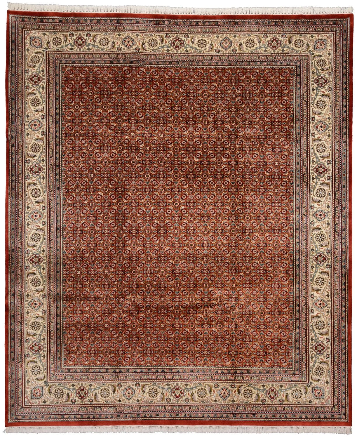 Wool Tabriz Indian Rug 251 × 300 cm, hand-knotted