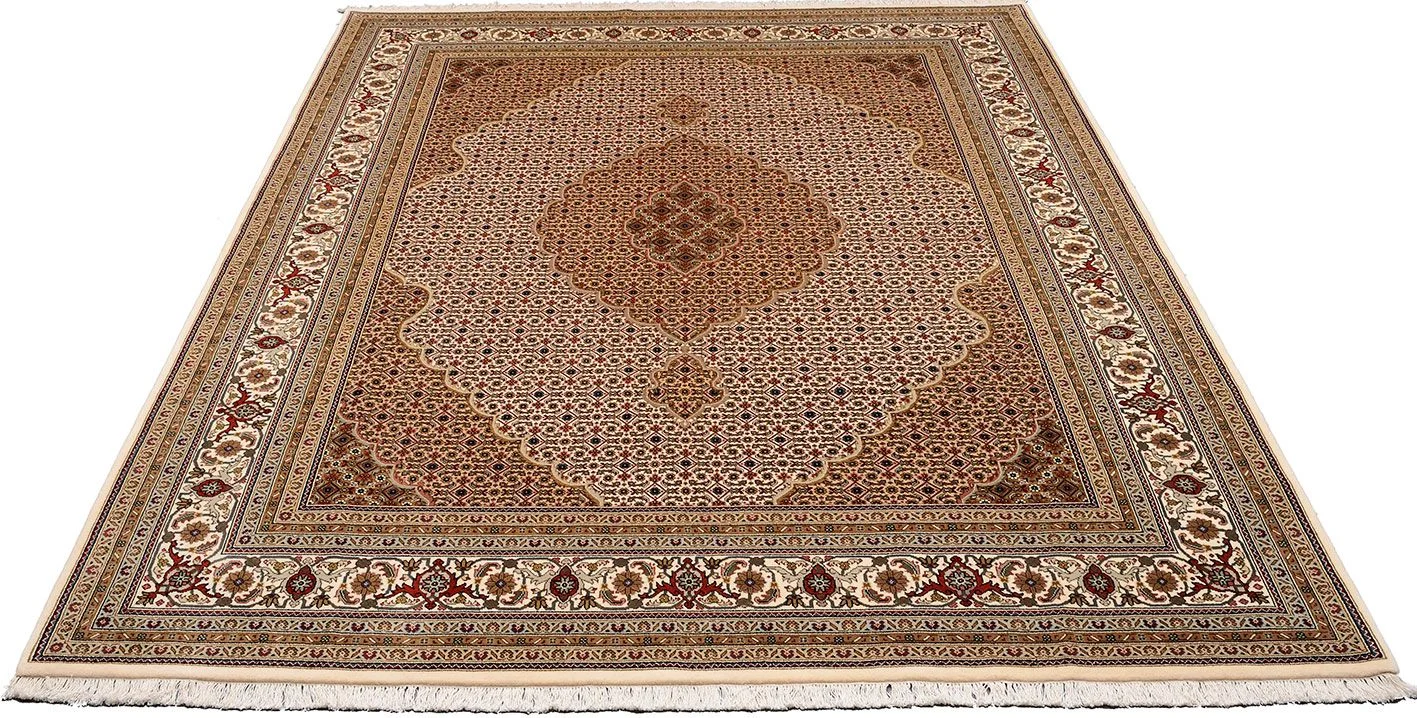 Alternative view of Tabriz Indian Rug 249 × 305 cm in Wool, hand-knotted