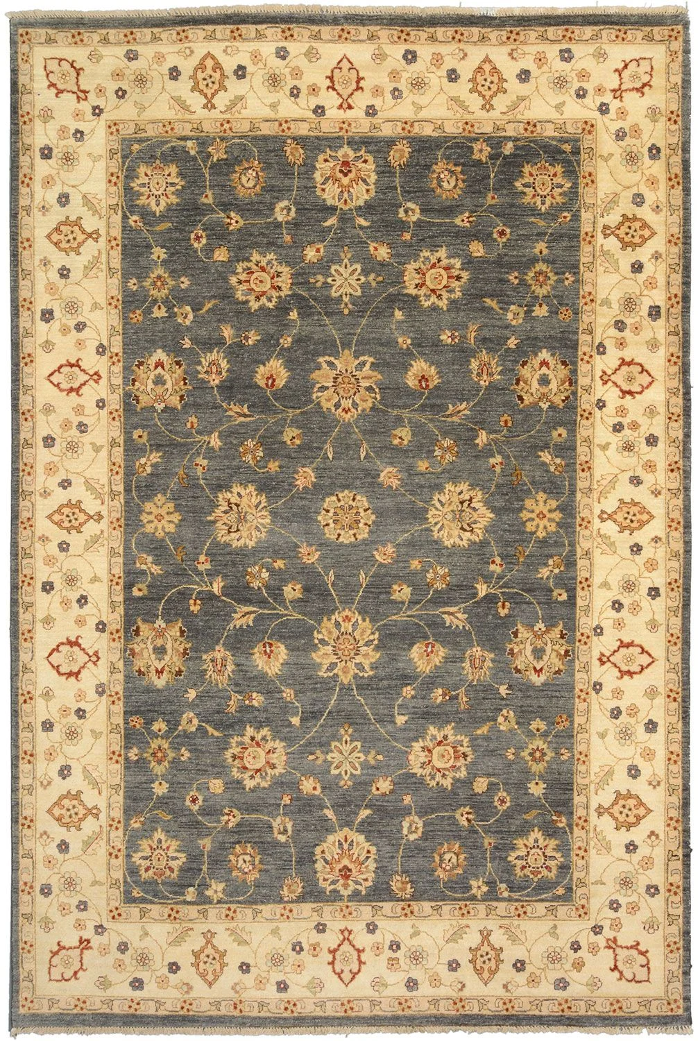 Wool Ziegler Indian Rug 199 × 296 cm, hand-knotted