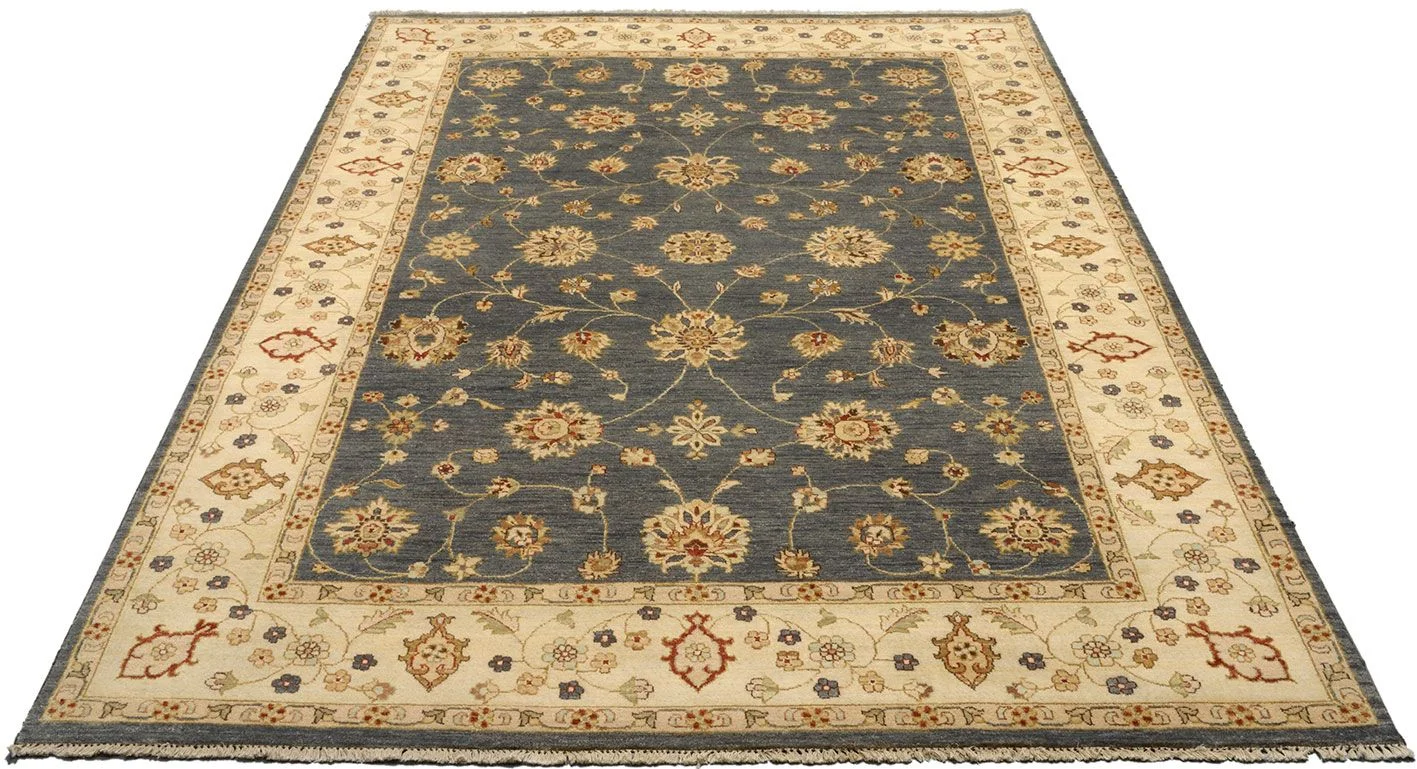 Alternative view of Wool Ziegler Indian Rug 199 × 296 cm, hand-knotted