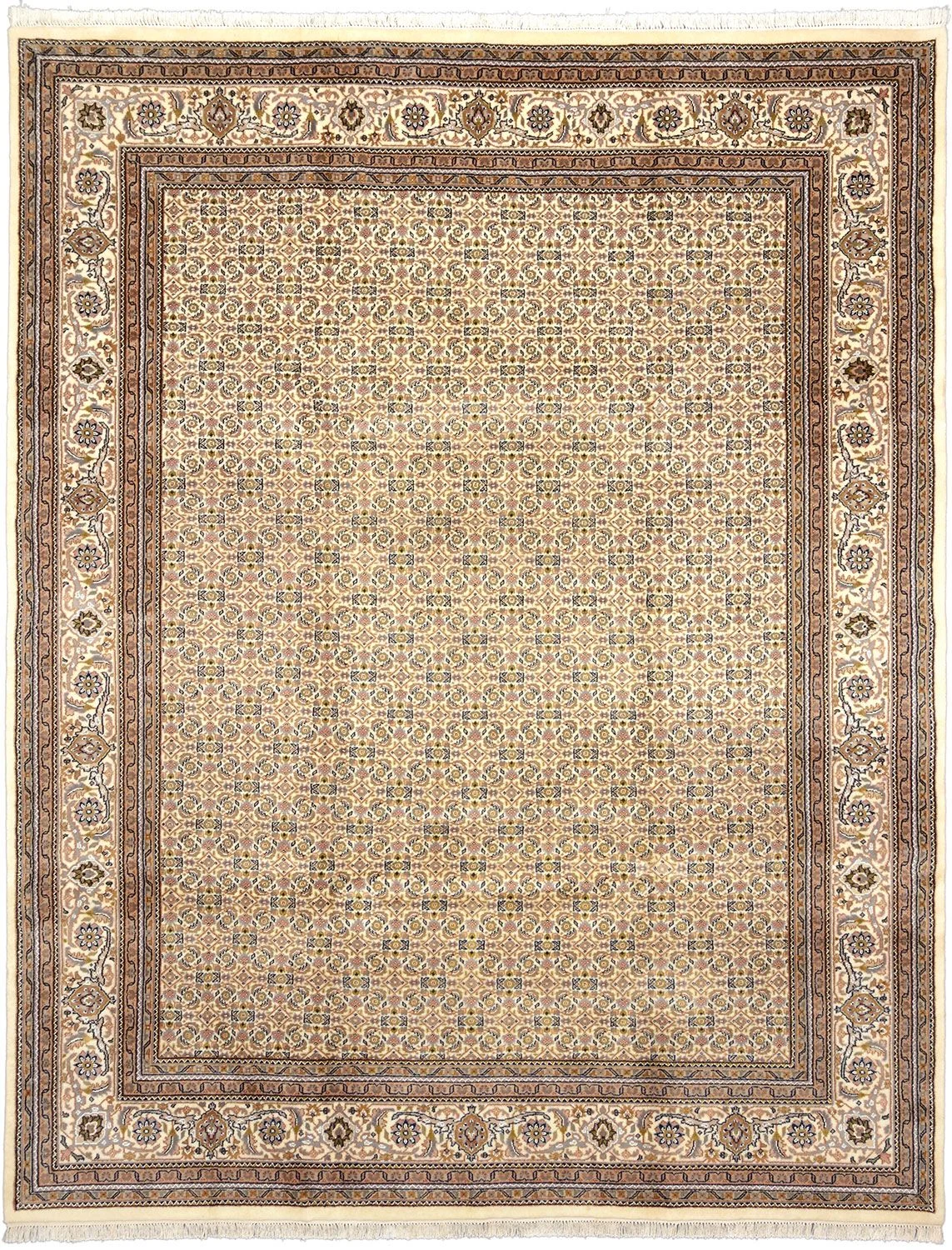 Wool Tabriz Indian Rug 245 × 310 cm, hand-knotted