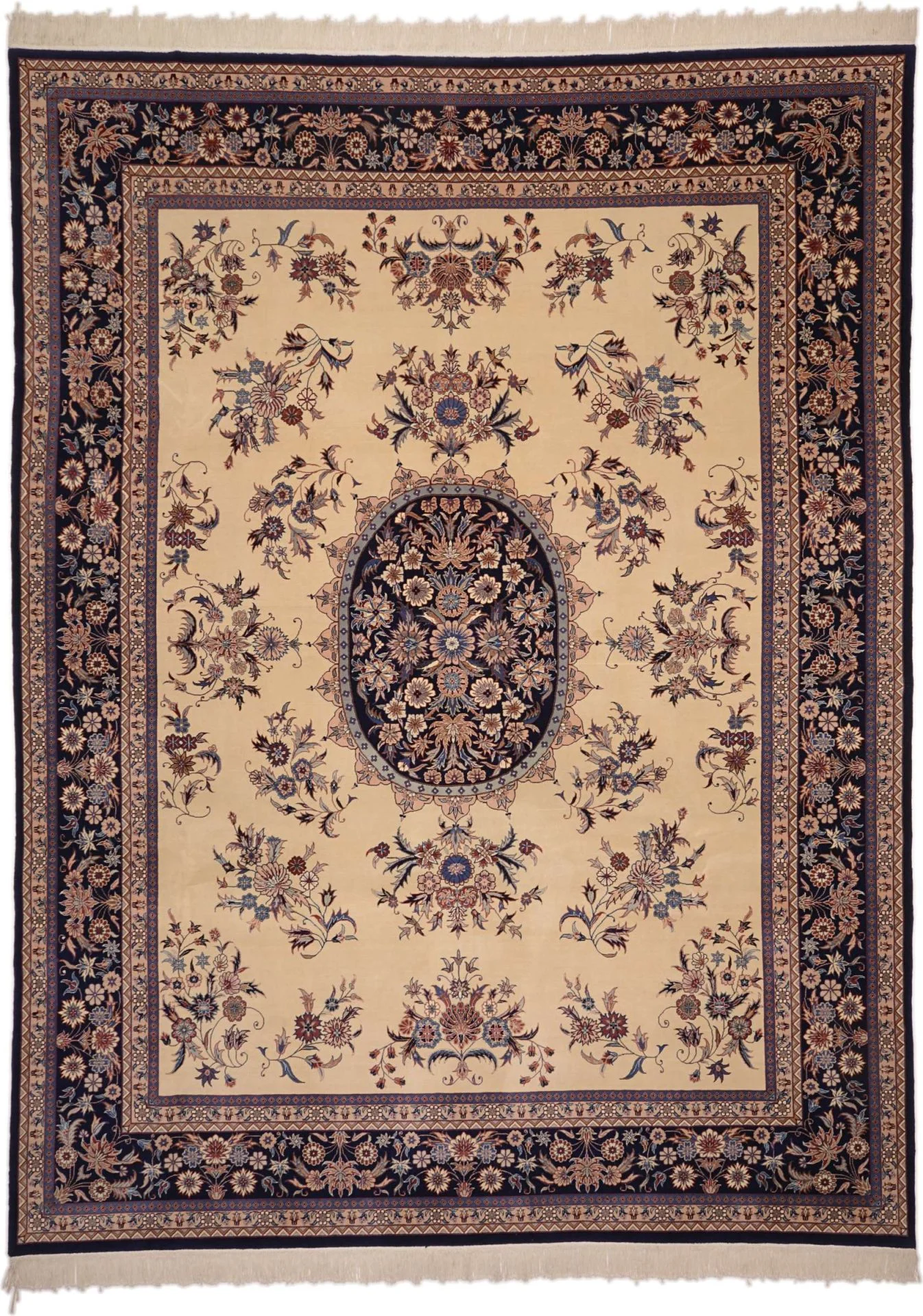 Hand-Knotted Isfahan Chinese Rug, 288 × 372 cm, Wool