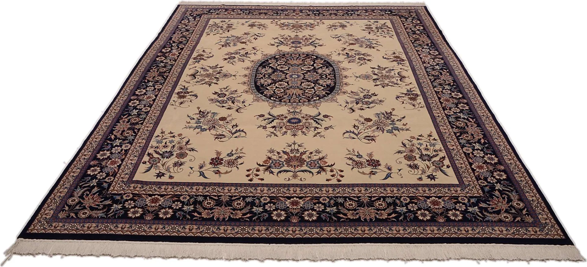 Alternative view of Hand-Knotted Isfahan Chinese Rug, 288 × 372 cm, Wool