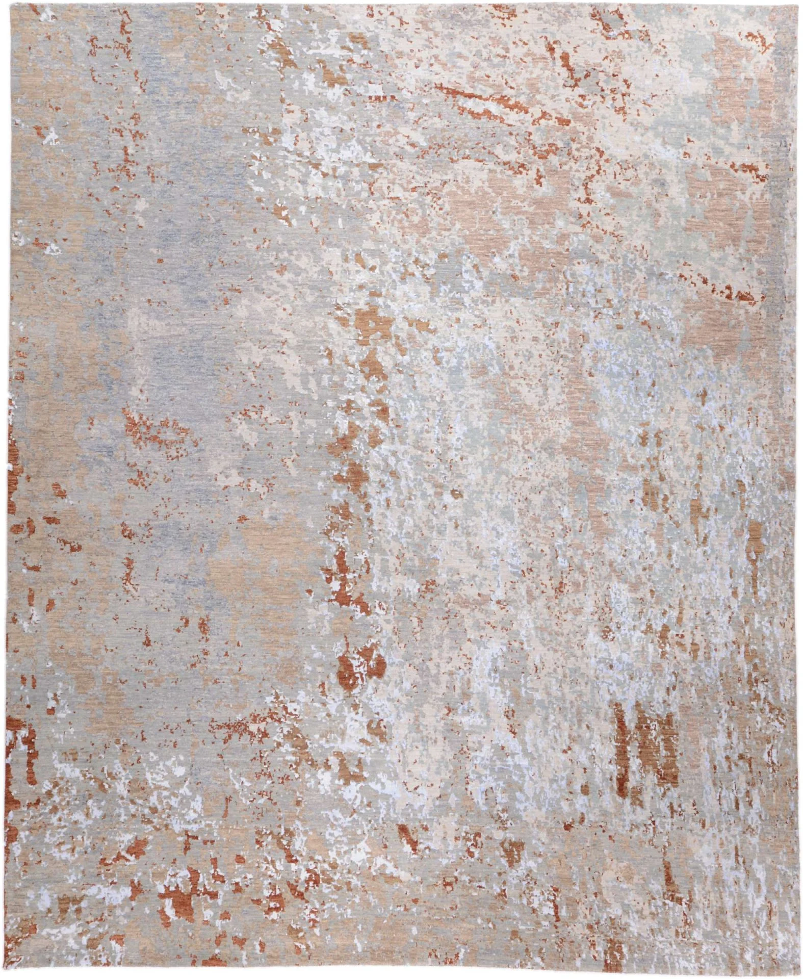 Wool & Silk Indian Rug 246 × 299 cm, hand-knotted