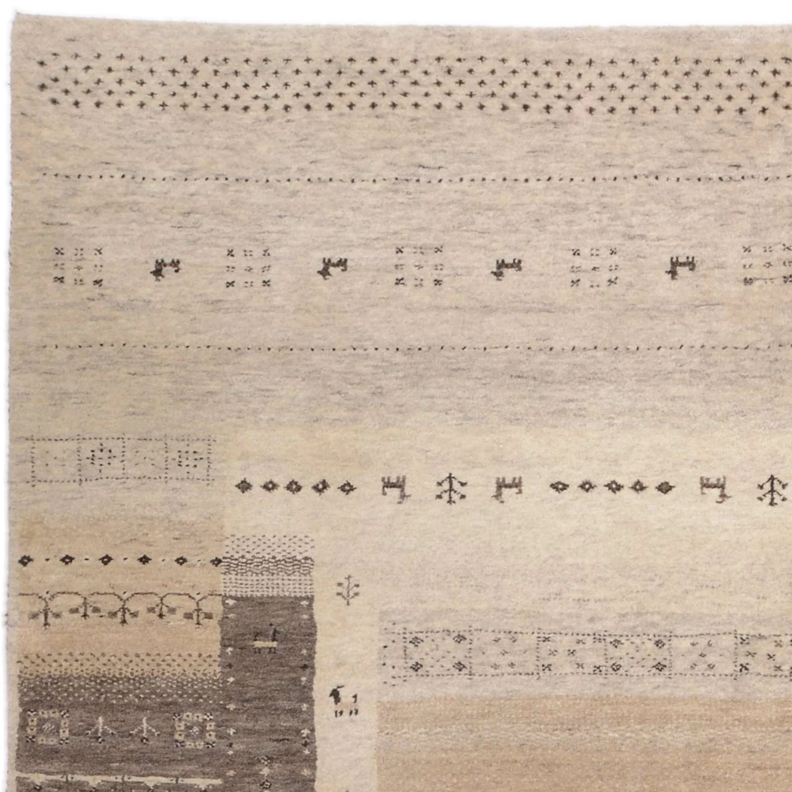 Hand-Knotted Loribaft Indian Rug, 176 × 246 cm, Wool - Image 6